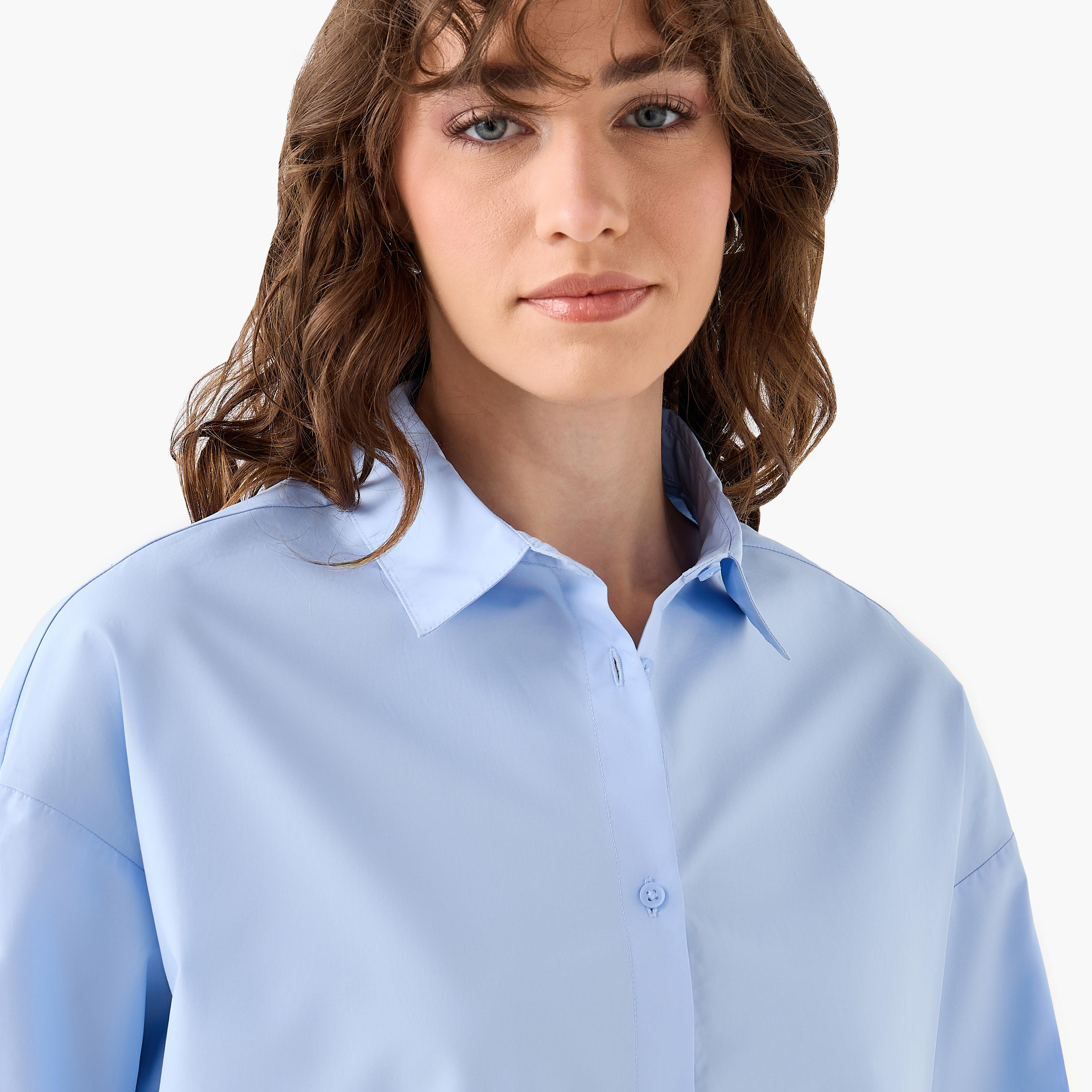 Poplin Cotton Shirt with Collar-women-clothing-shirtsandblouses-shirts-image-6