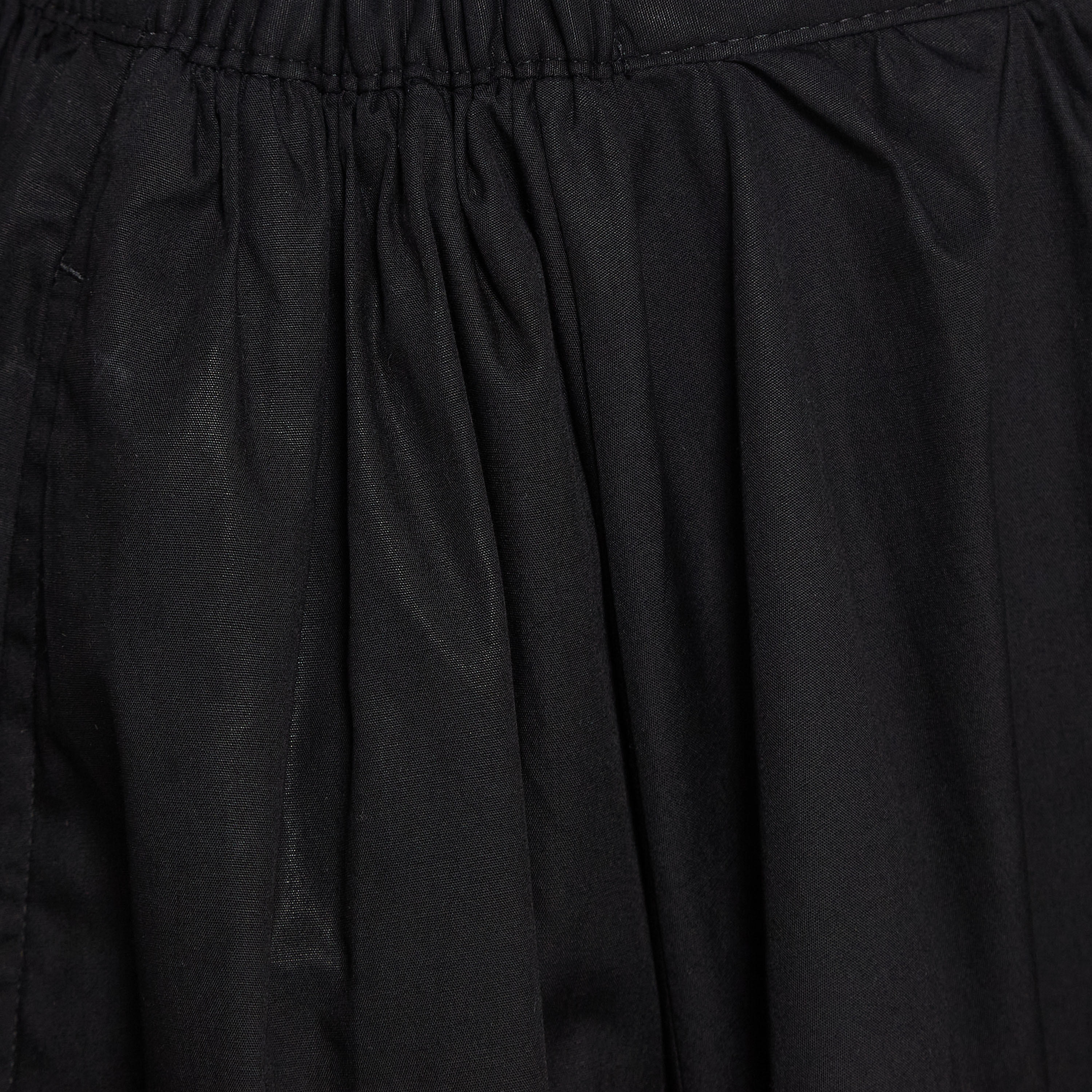Midi Cotton A-line Skirt with Semi-Elasticated Waist-women-clothing-bottoms-skirts-image-2