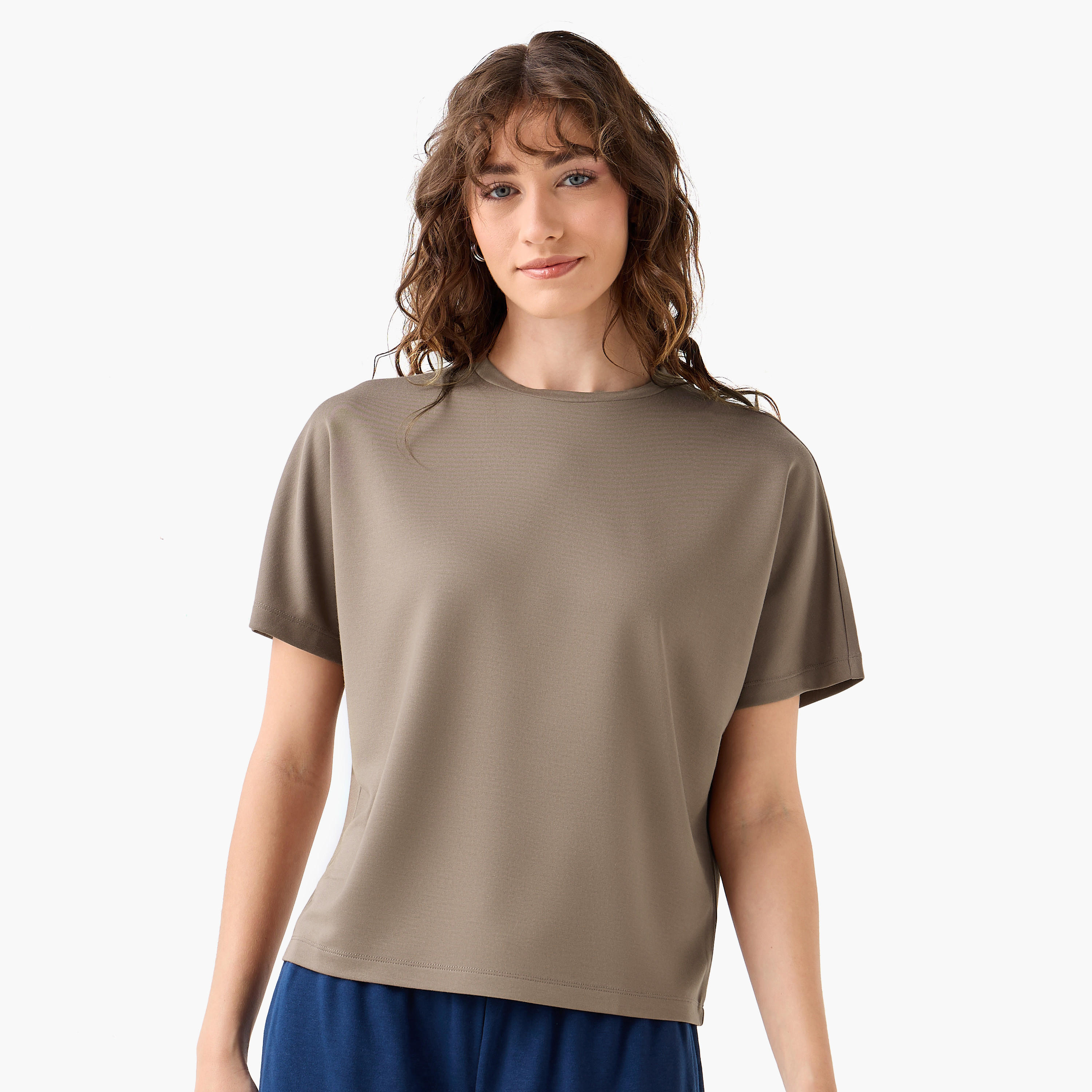 T-Shirt with Extended Sleeves-women-clothing-coordsets-image-2