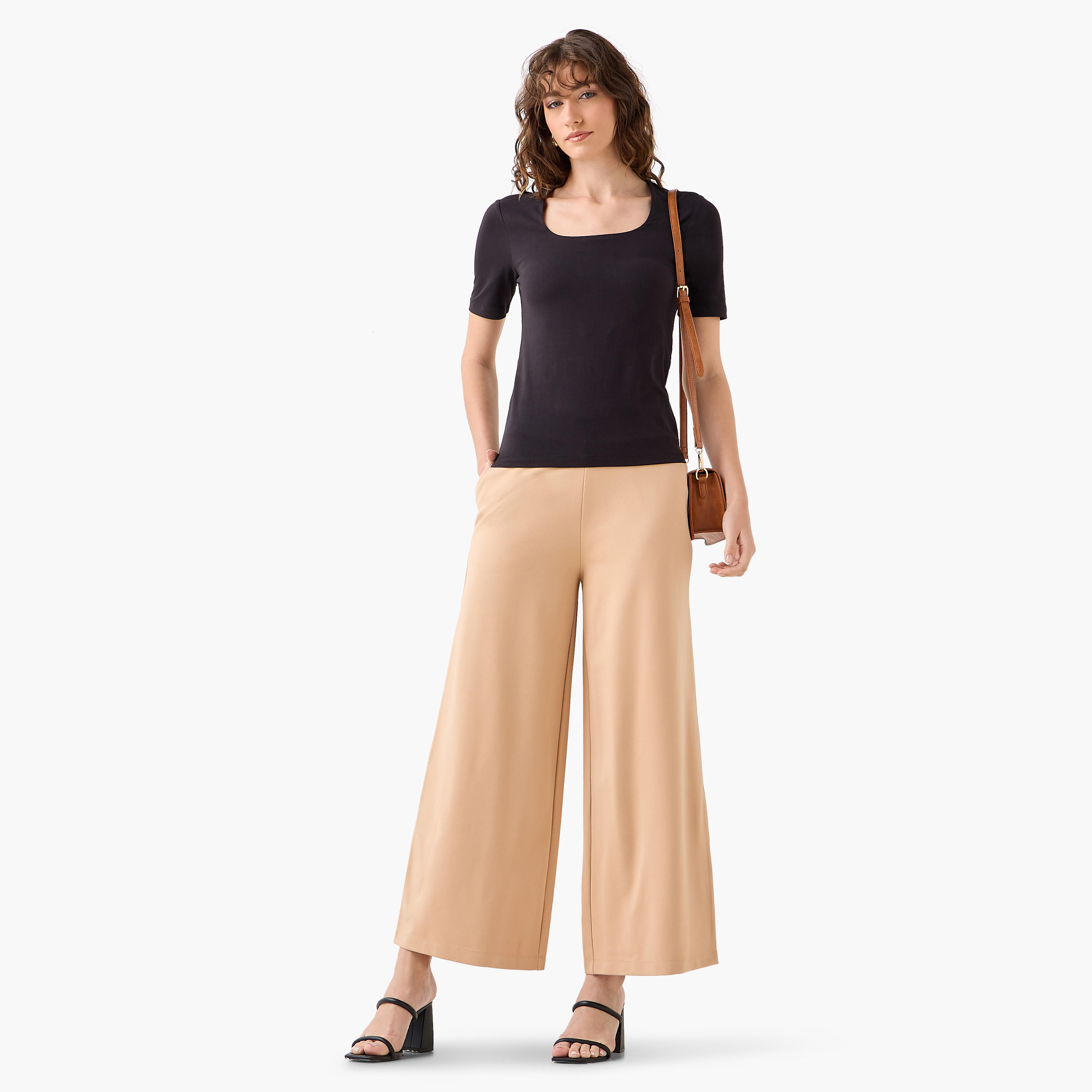 Flexi Waist Wide Leg Pants-women-clothing-bottoms-trousers-image-3