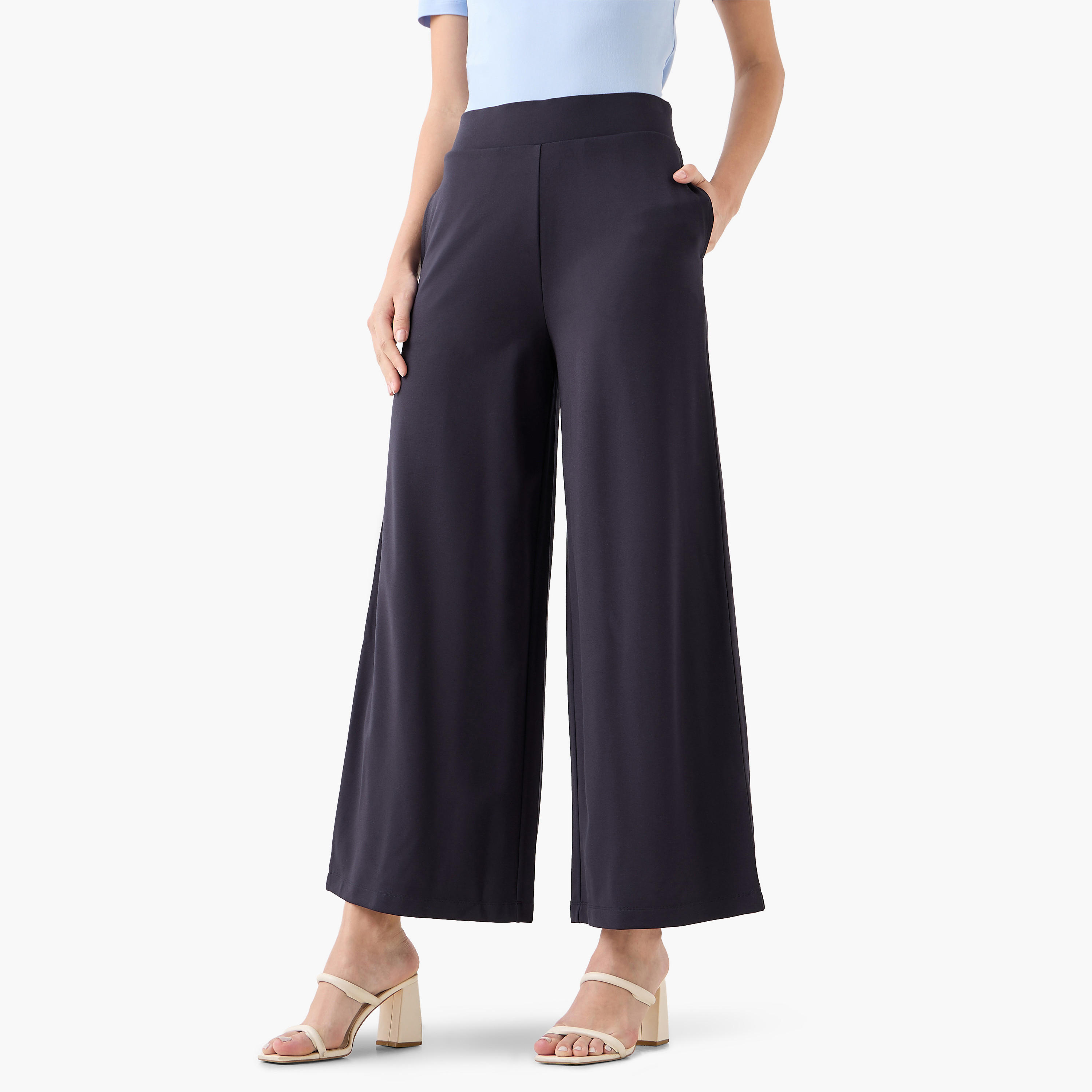 Flexi Waist Wide Leg Pants-women-clothing-bottoms-trousers-image-2