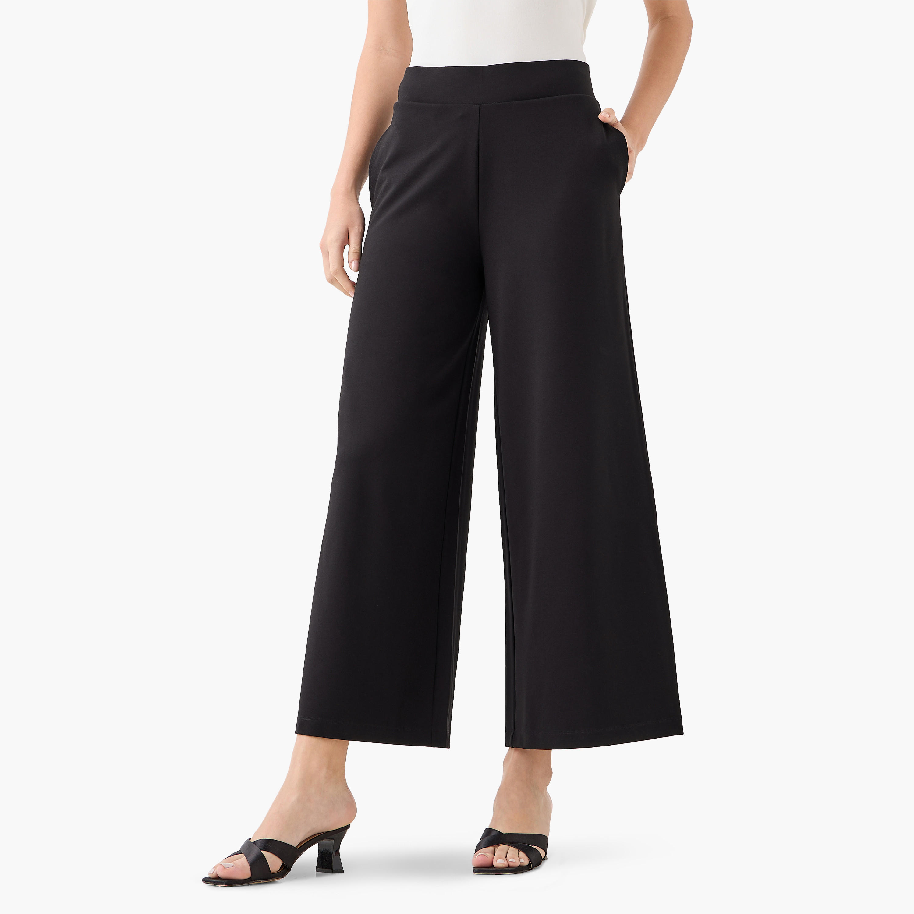 بنطلون واسع الساقين بخصر مرن-women-clothing-bottoms-trousers-image-2
