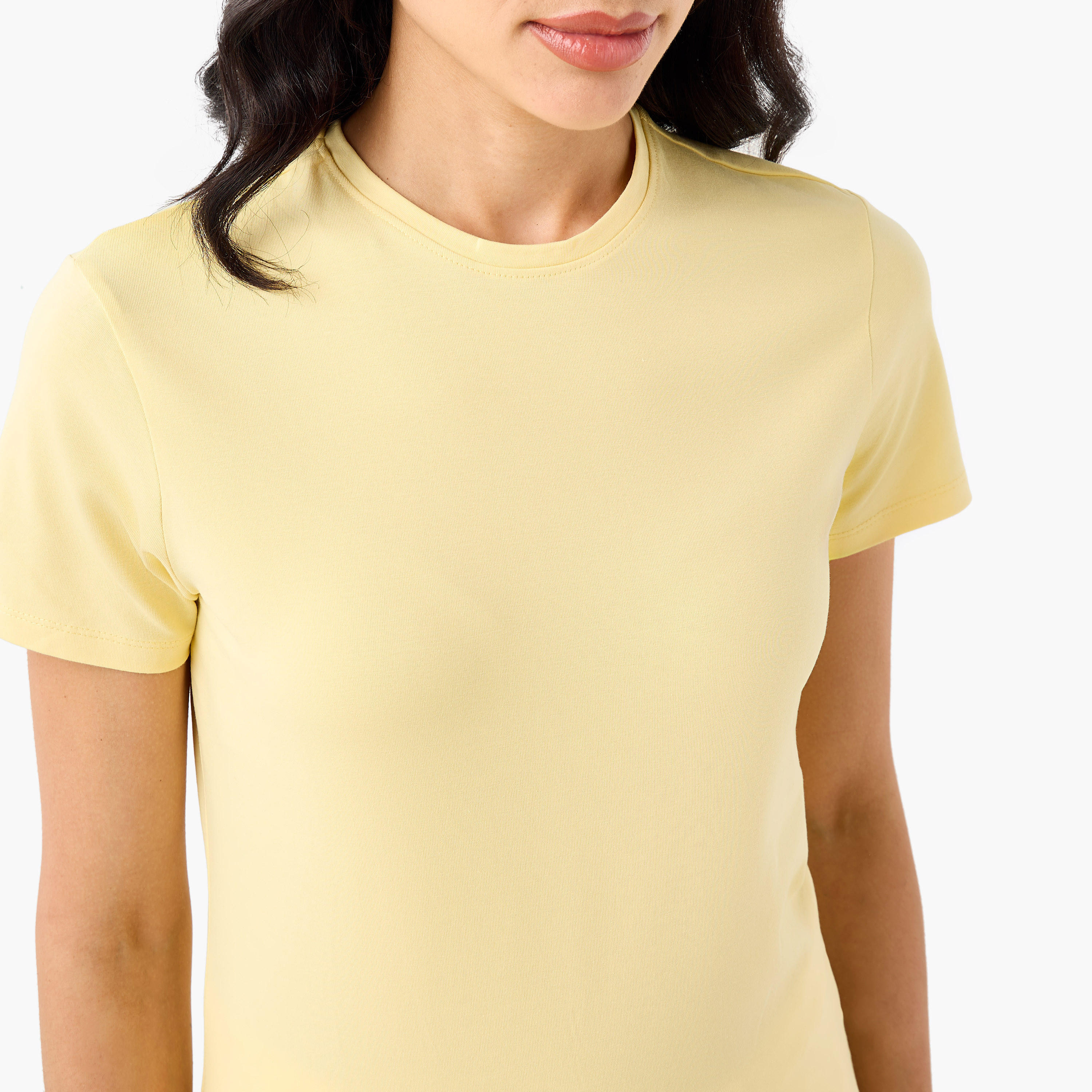 Slim Fit T-shirt with Crew Neck-women-clothing-tshirts-image-5