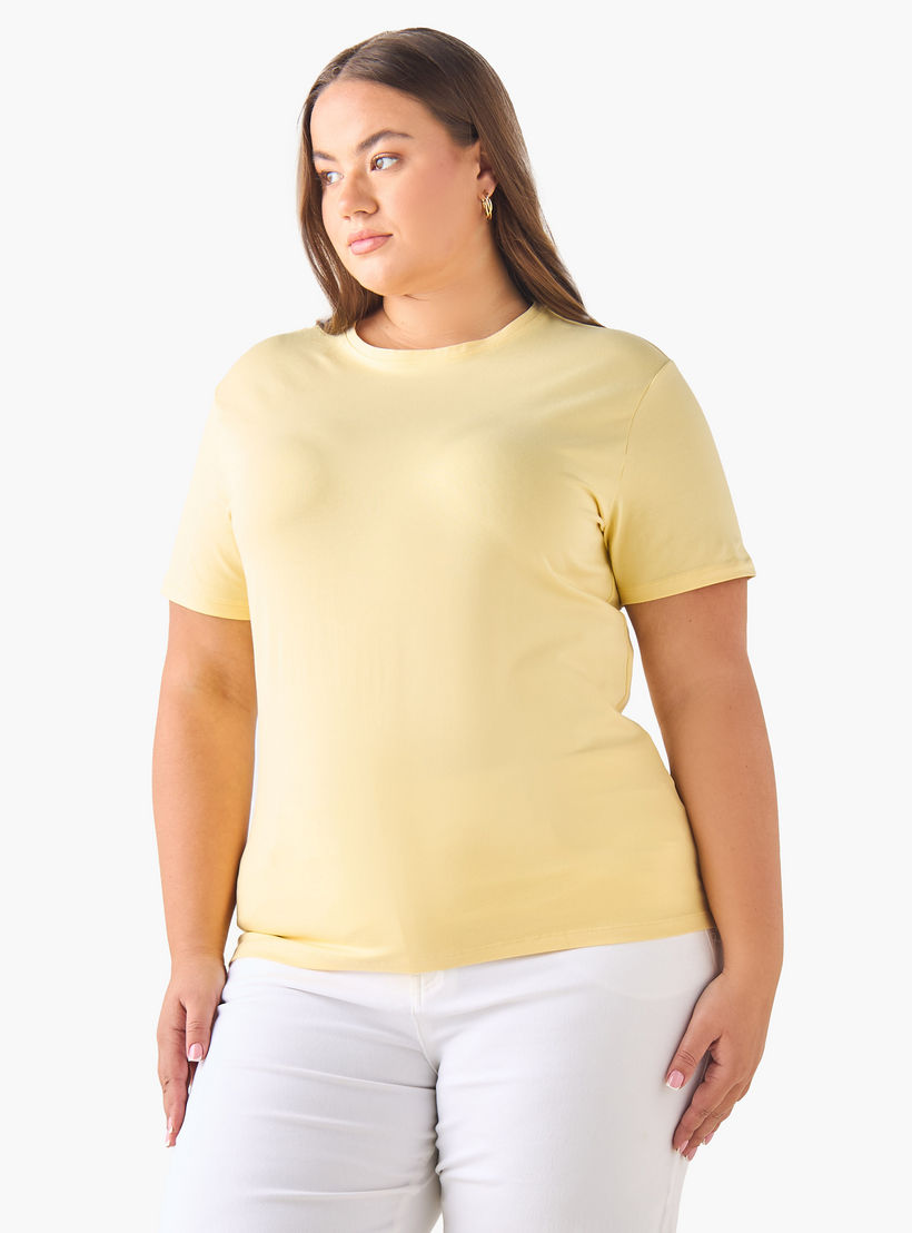 Slim Fit T-shirt with Crew Neck-women-clothing-tshirts-image-2