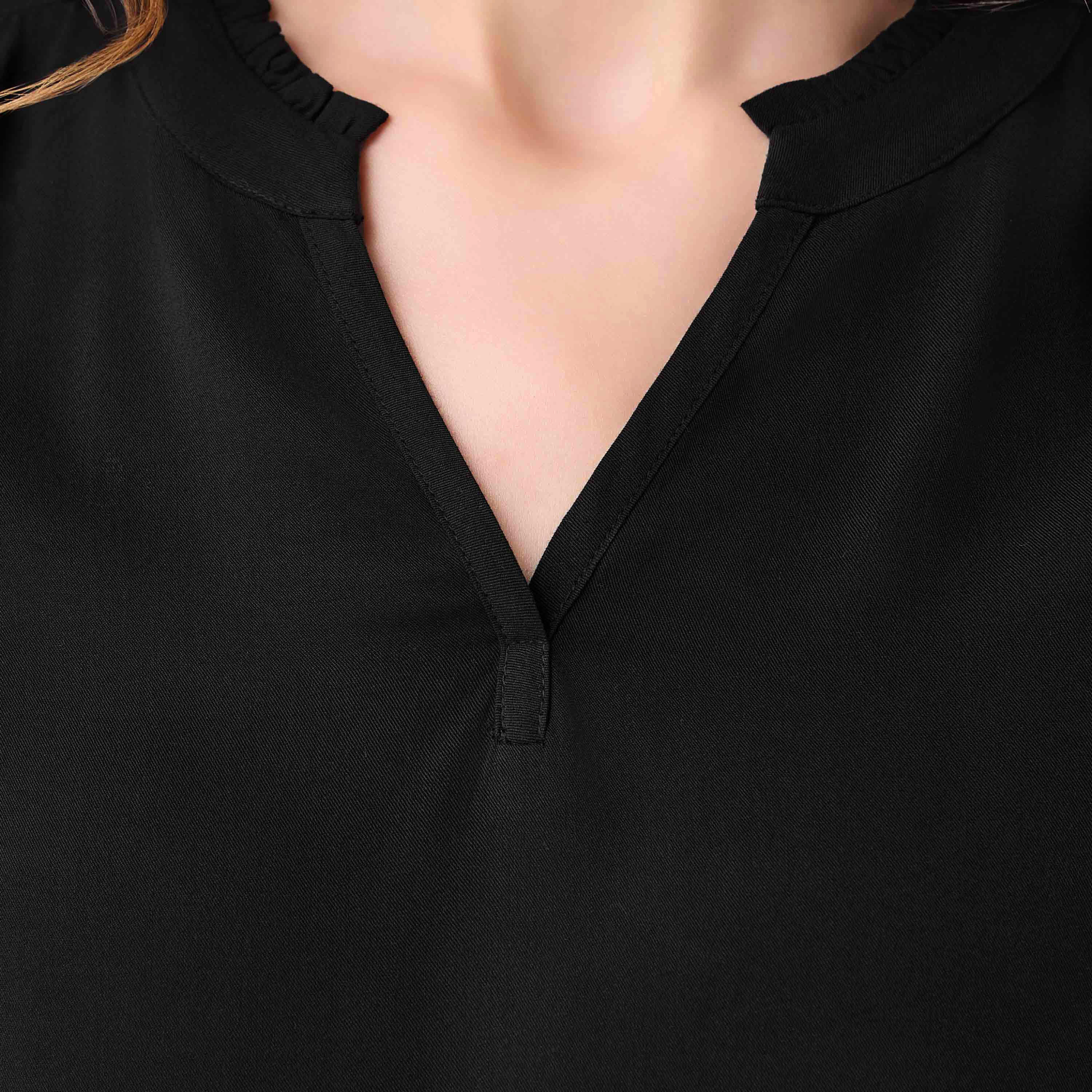 بلوزة فيسكوز بياقة ماندارين-women-clothing-shirtsandblouses-blouses-image-2