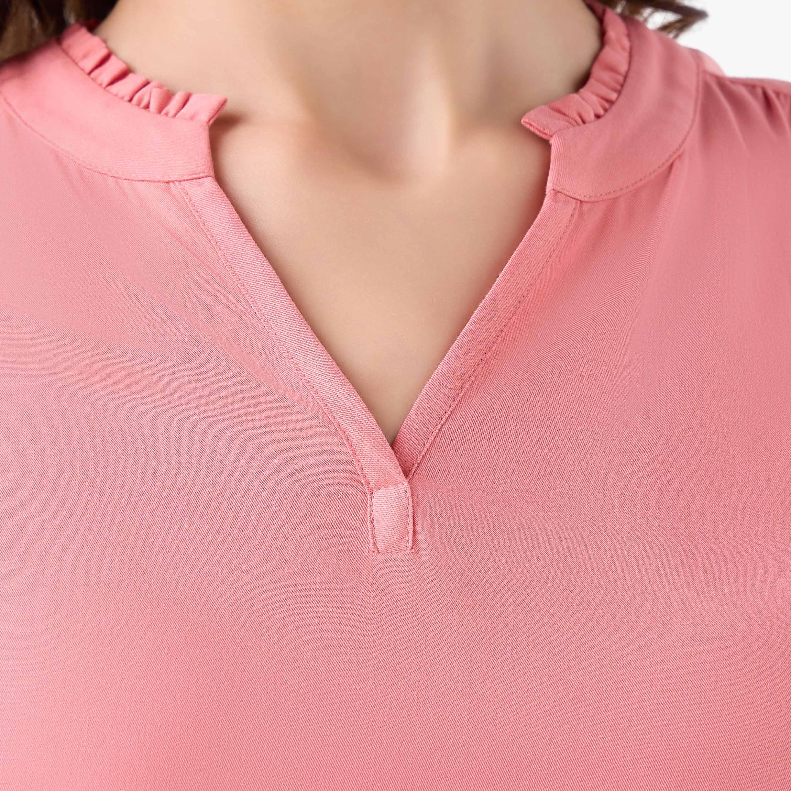 Viscose Top with Mandarin Collar-women-clothing-shirtsandblouses-blouses-image-5
