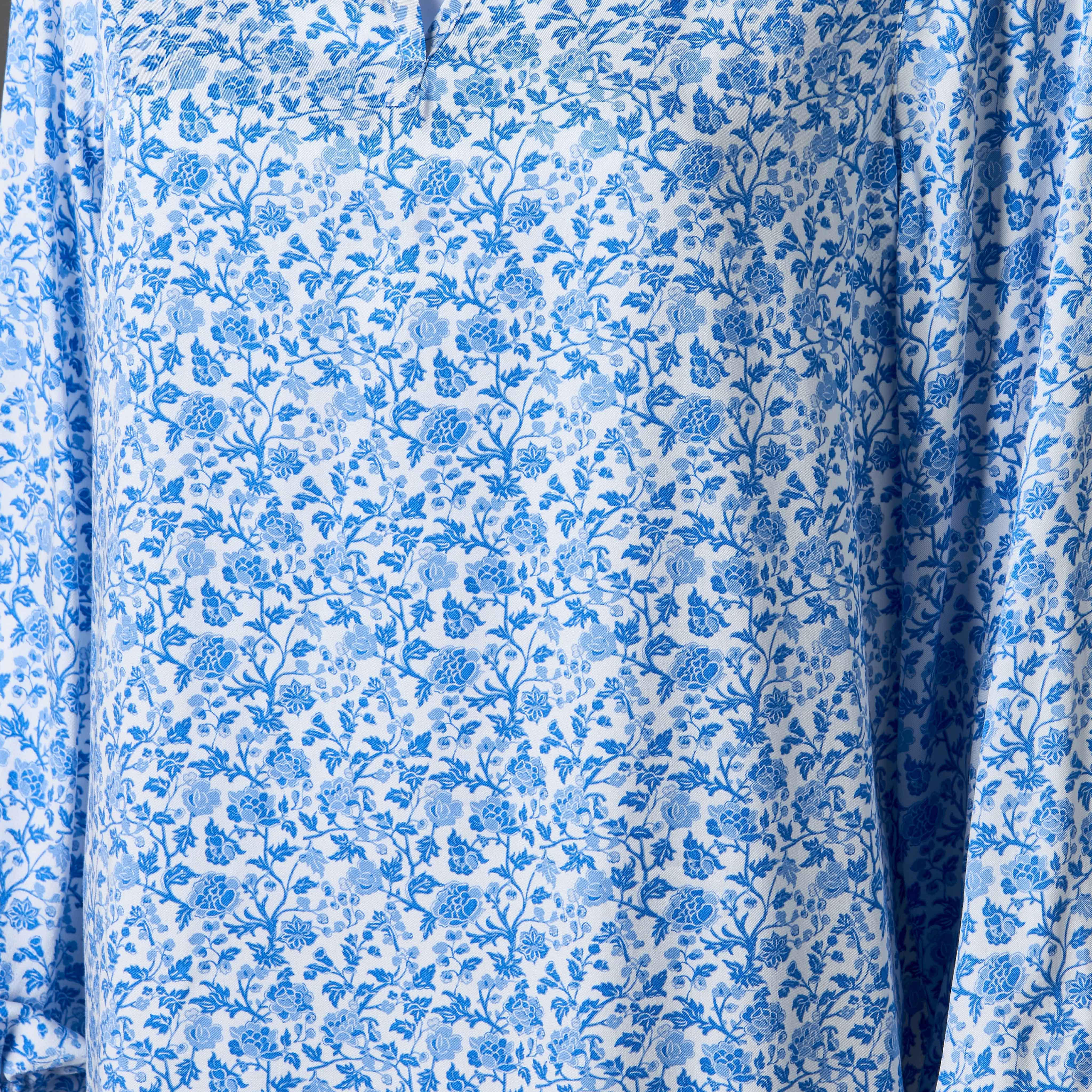 Mandarin Neck Top with Floral Print-women-clothing-shirtsandblouses-blouses-image-2