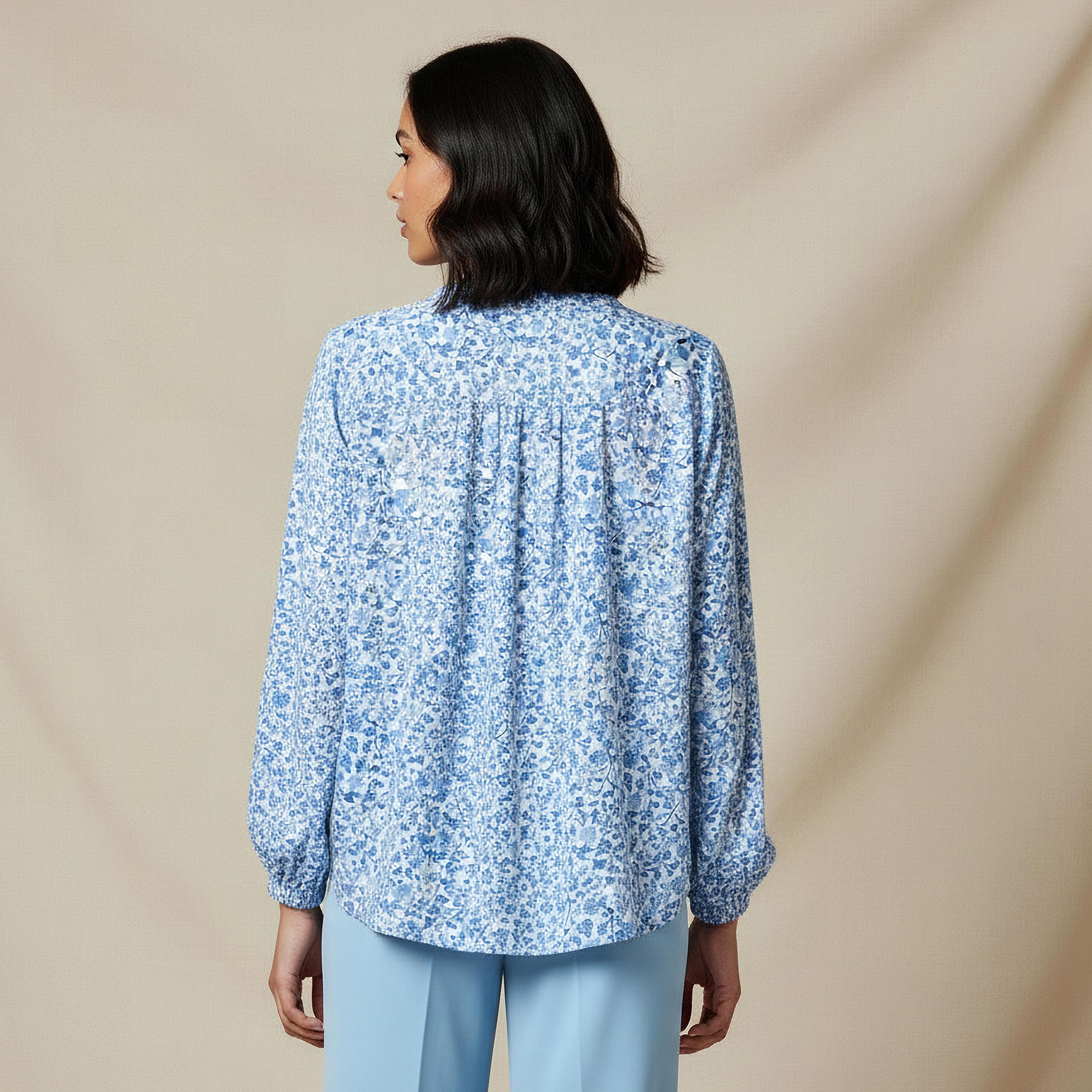 بلوزة بياقة ماندارين وطبعات زهرية-women-clothing-shirtsandblouses-blouses-image-4