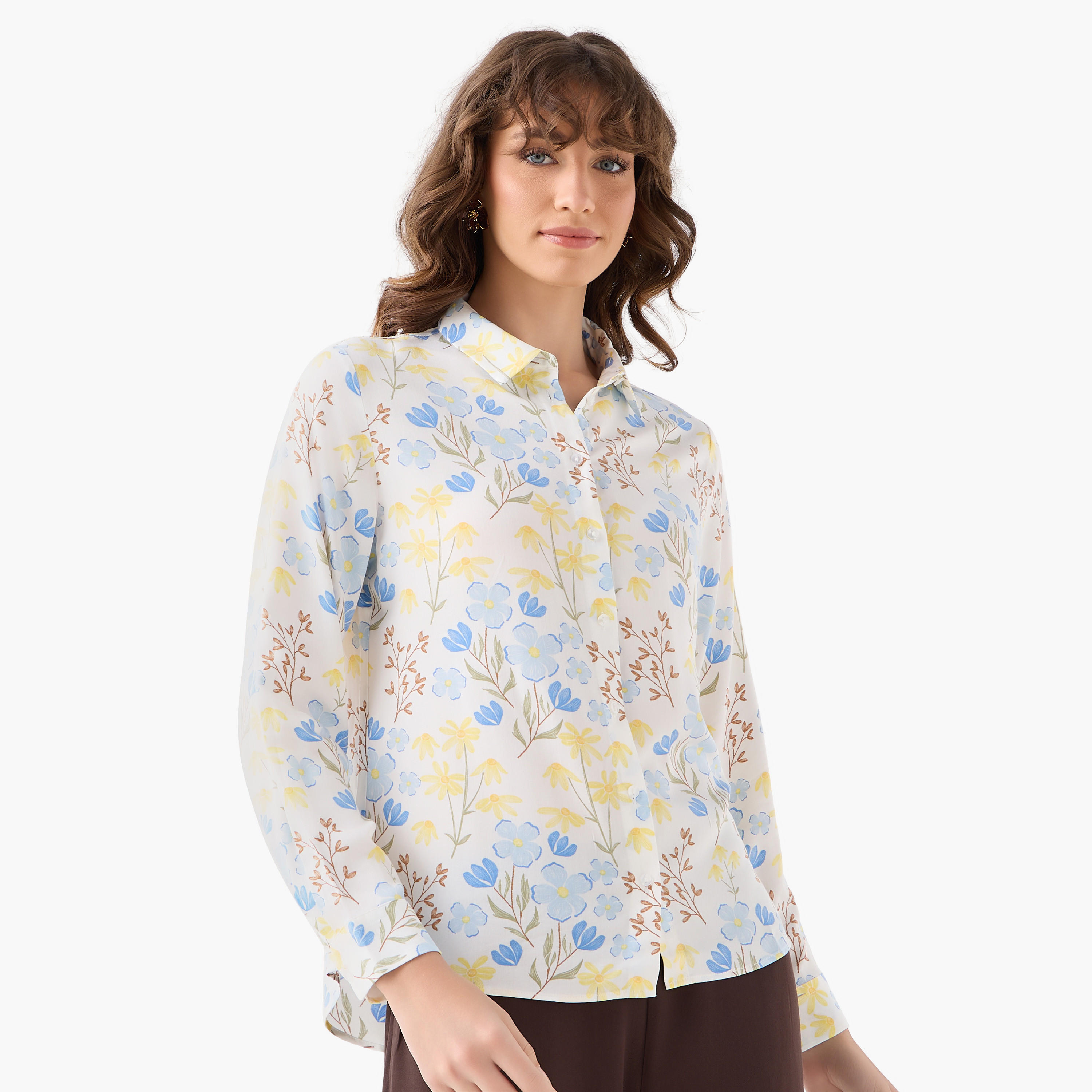 Viscose Shirt with Floral Print-women-clothing-shirtsandblouses-shirts-image-2