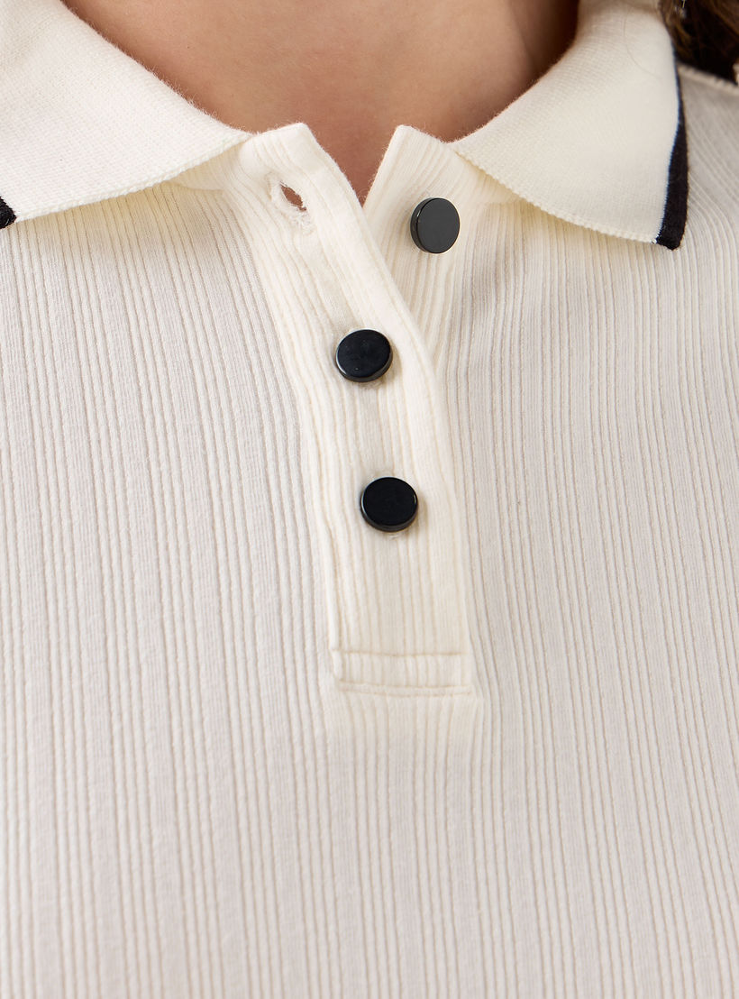 Polo T-shirt with Tipping Detail-women-clothing-tshirts-image-4