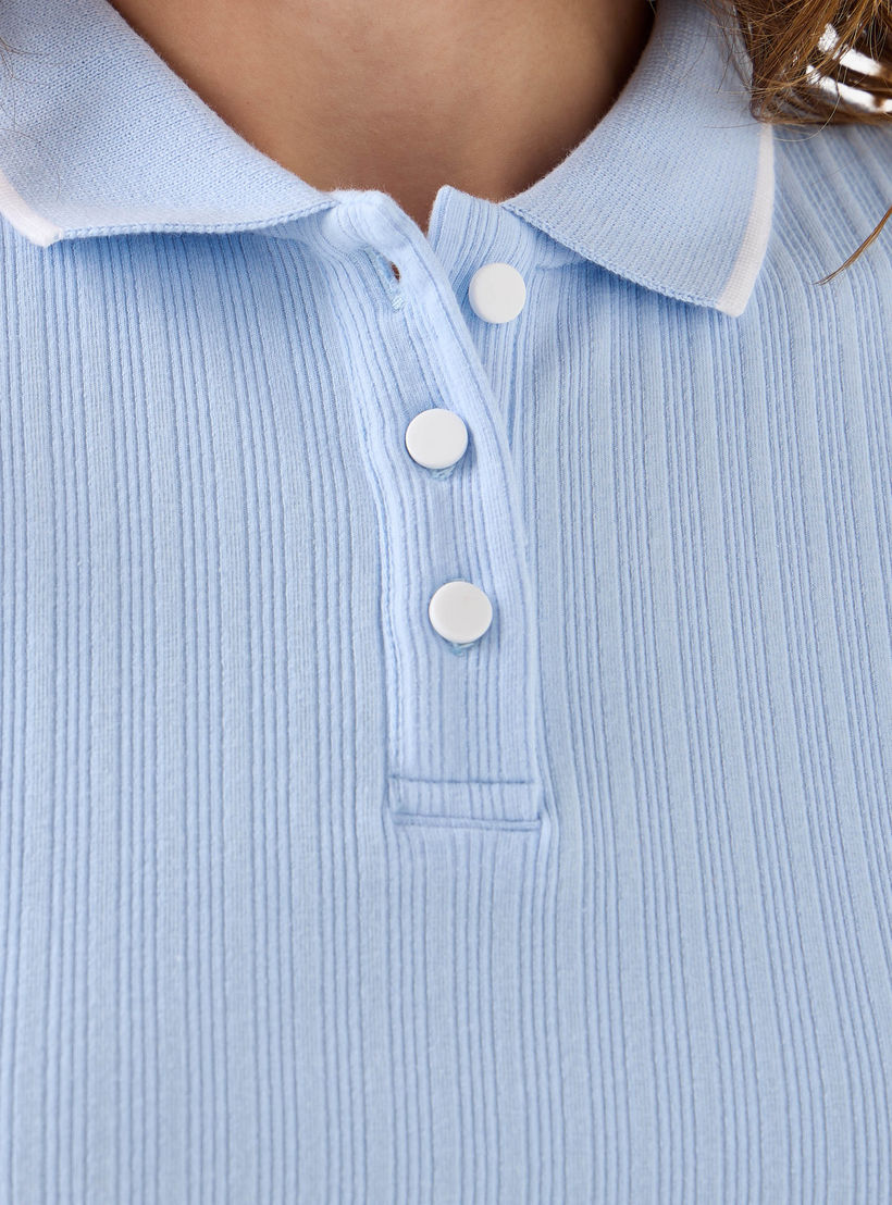 Polo T-shirt with Tipping Detail-women-clothing-tshirts-image-6