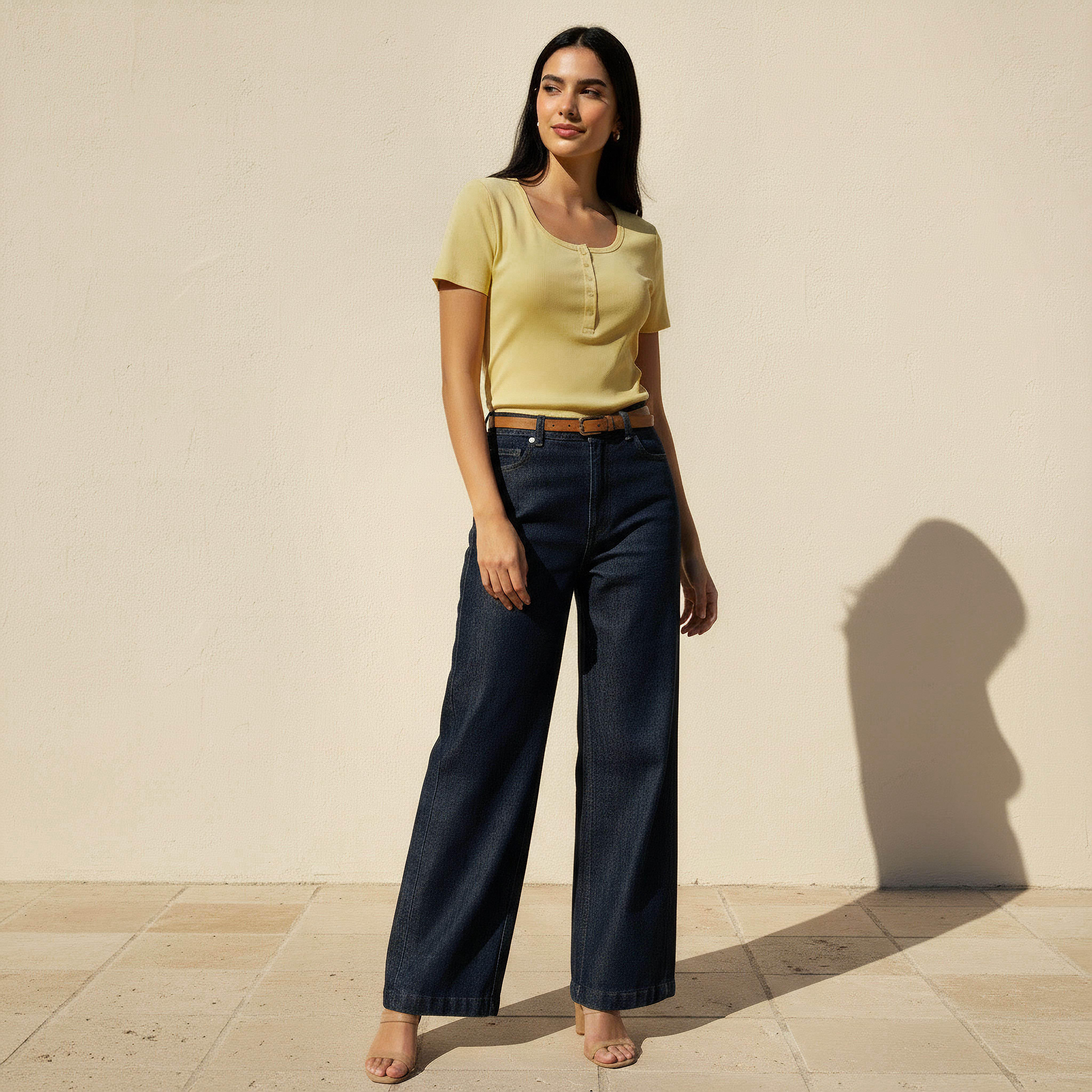 تيشيرت بملمس مضلع بارز-women-clothing-tshirts-image-4