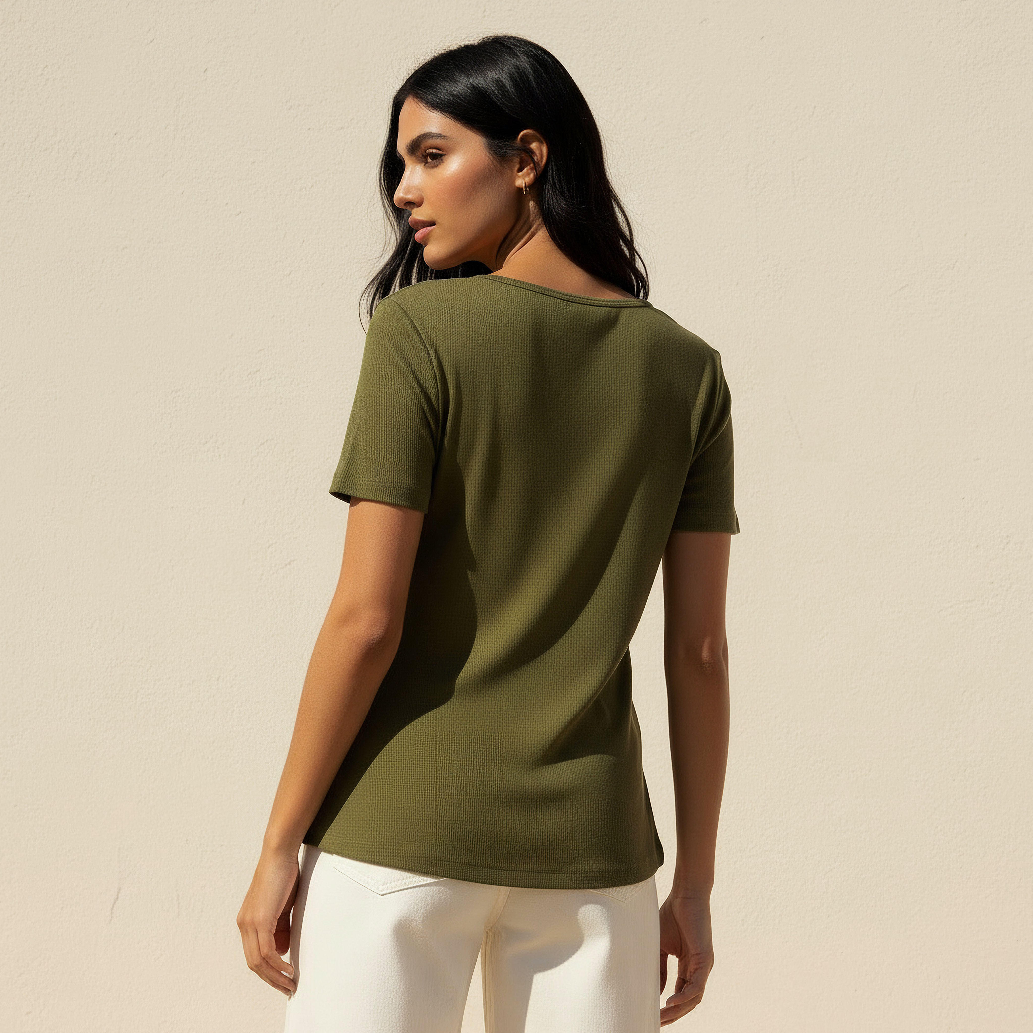 تيشيرت بملمس مضلع بارز-women-clothing-tshirts-image-2