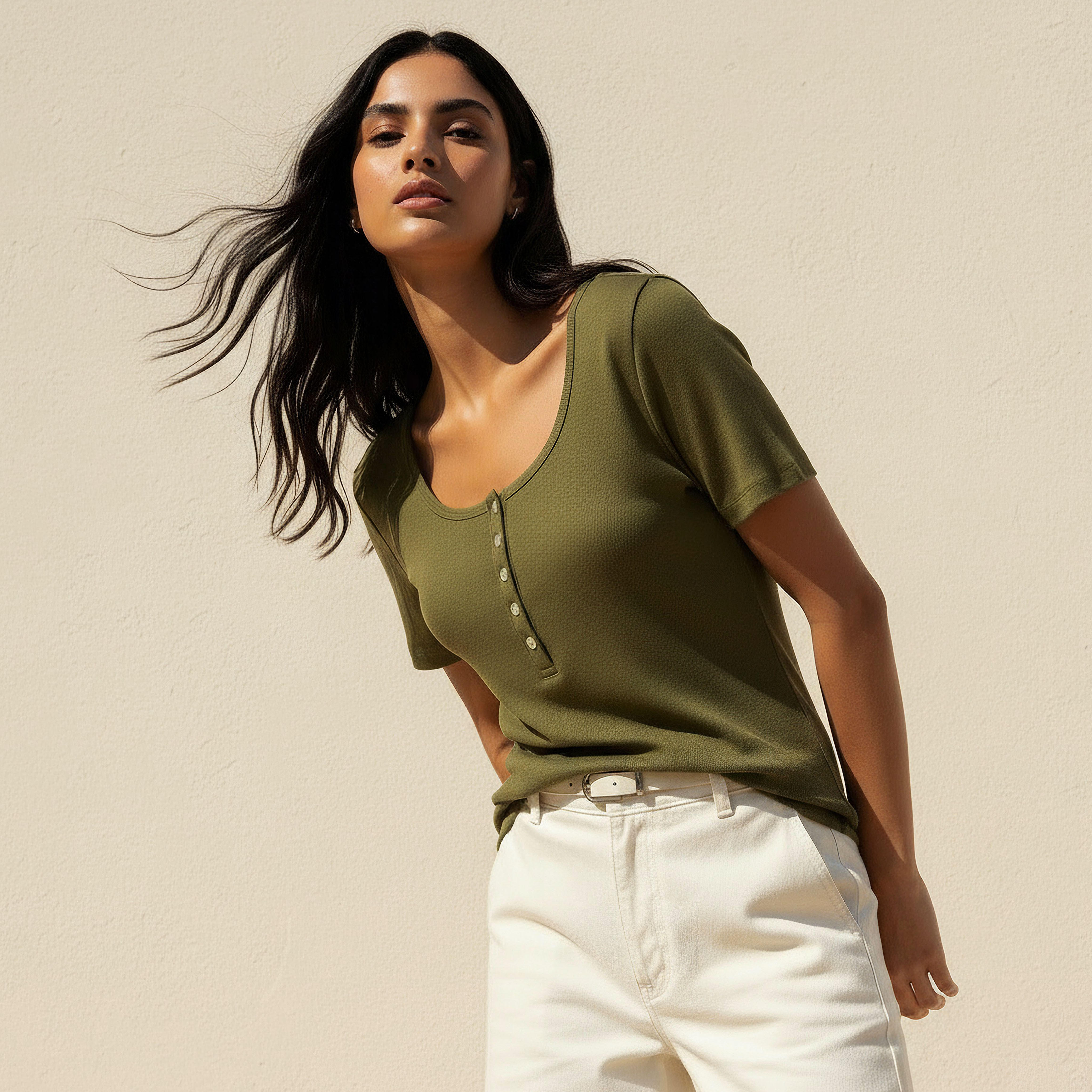 تيشيرت بملمس مضلع بارز-women-clothing-tshirts-image-1