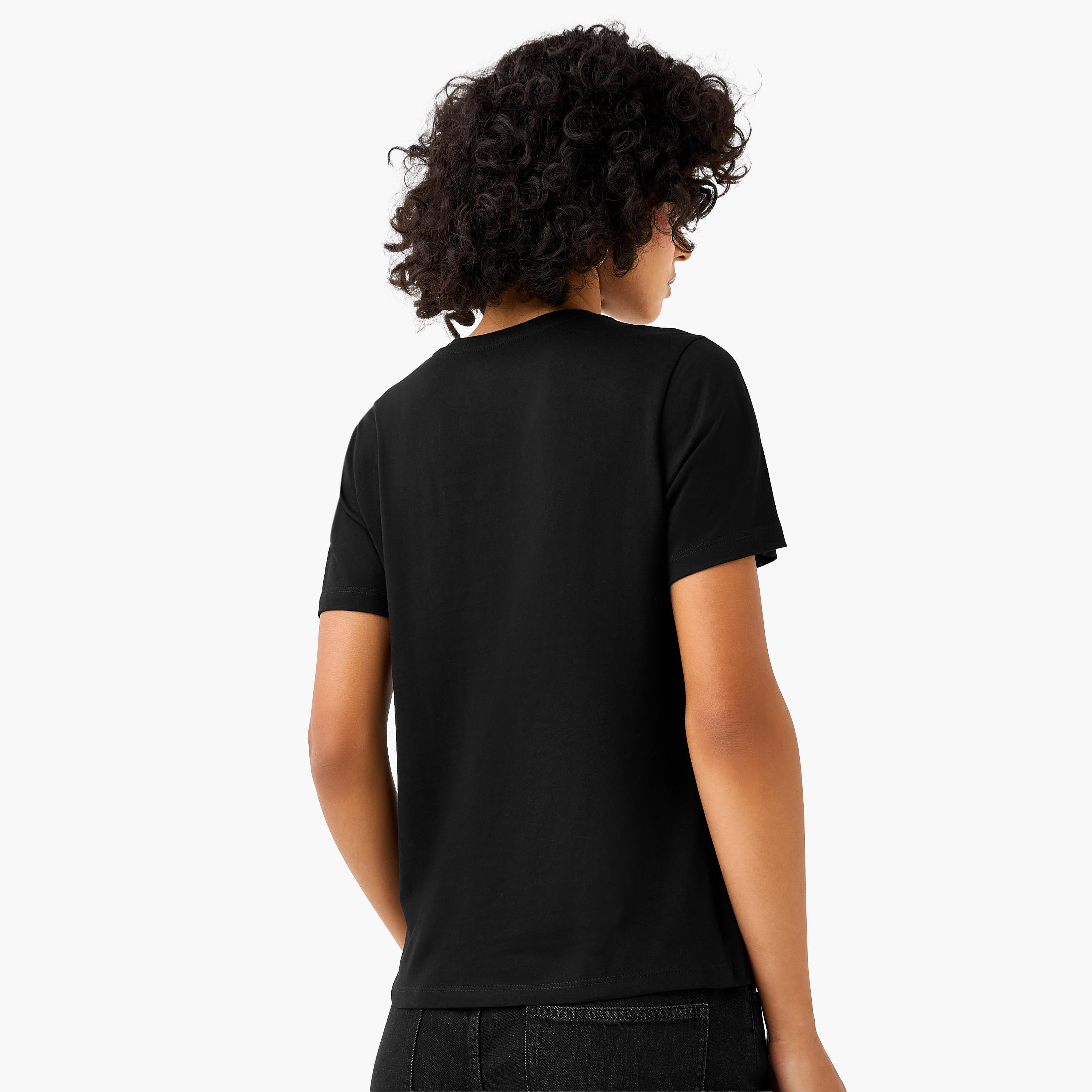 Regular Fit Cotton T-shirt with Print-women-clothing-tshirts-image-3