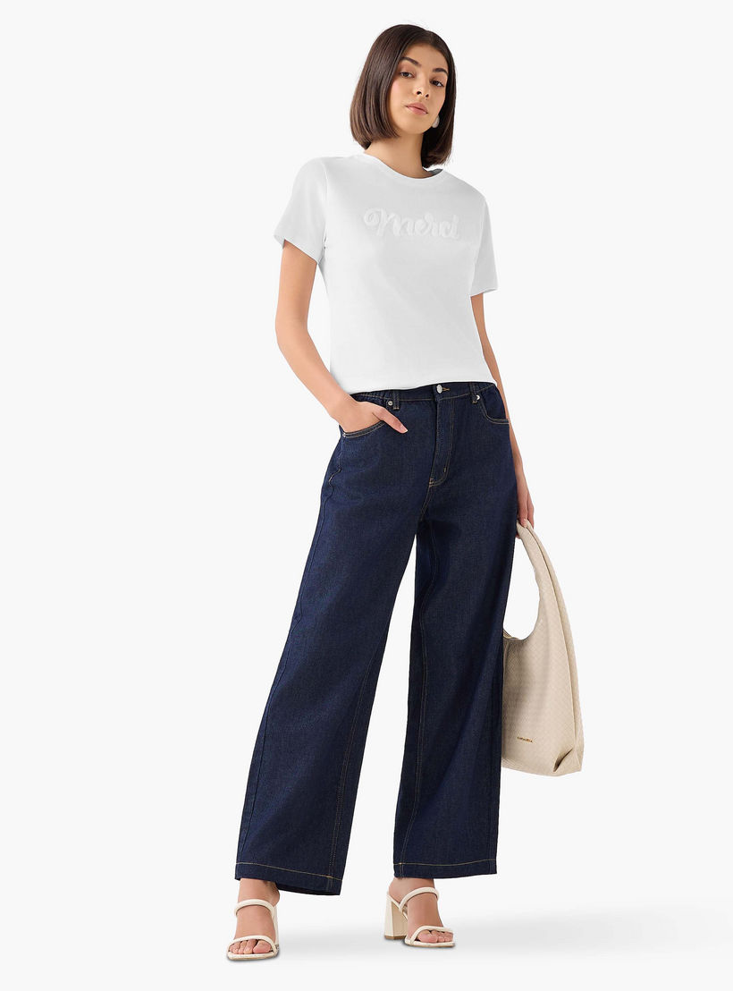 تيشيرت قطن بقصة عادية وطبعات-women-clothing-tshirts-image-2