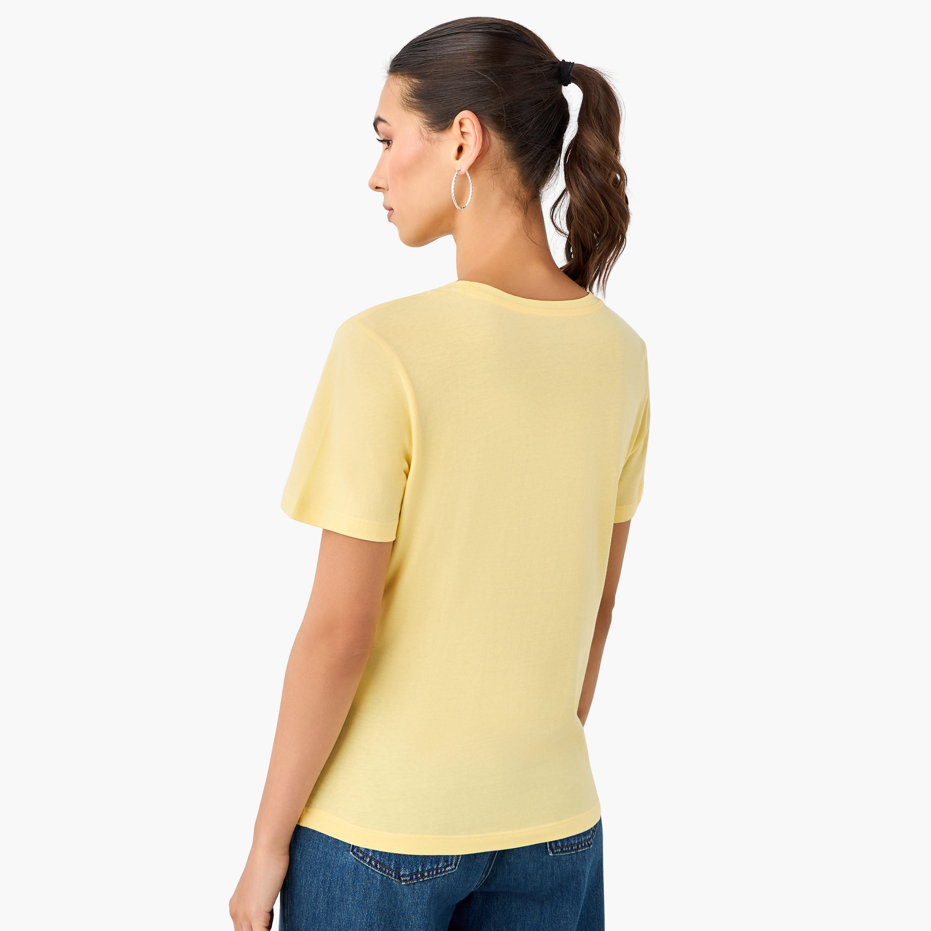 Slim Fit Cotton T-shirt with Slogan Print-PROMO_SP_KW_2FOR3_020226-image-4