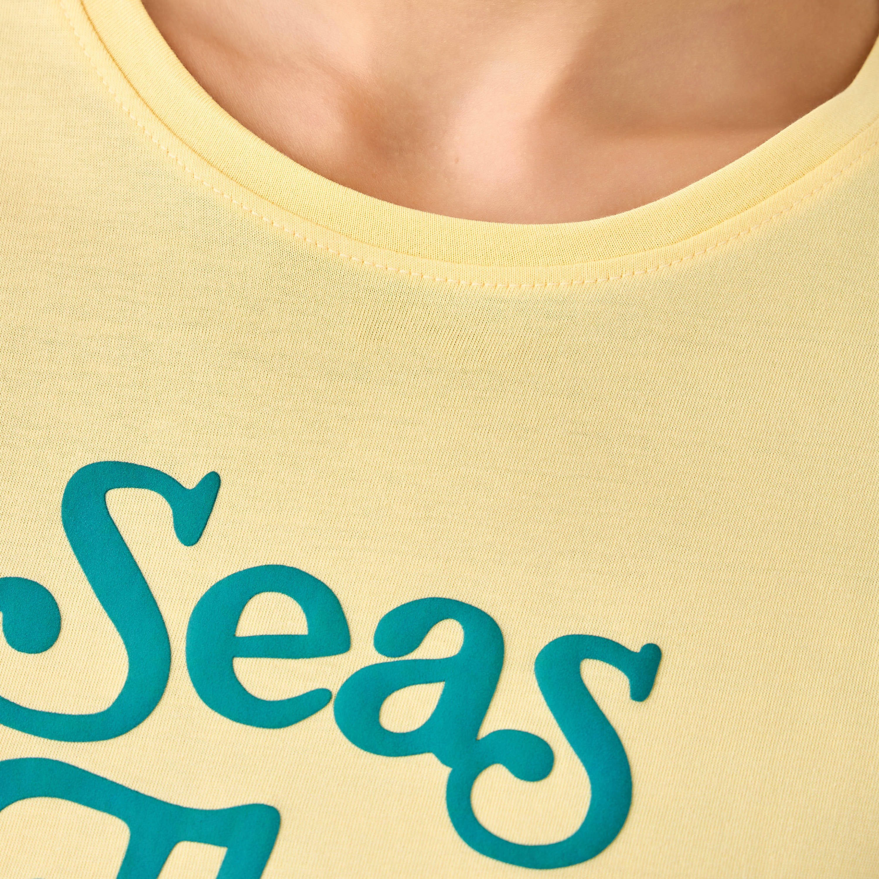 Slim Fit Cotton T-shirt with Slogan Print-PROMO_SP_KW_2FOR3_020226-image-5