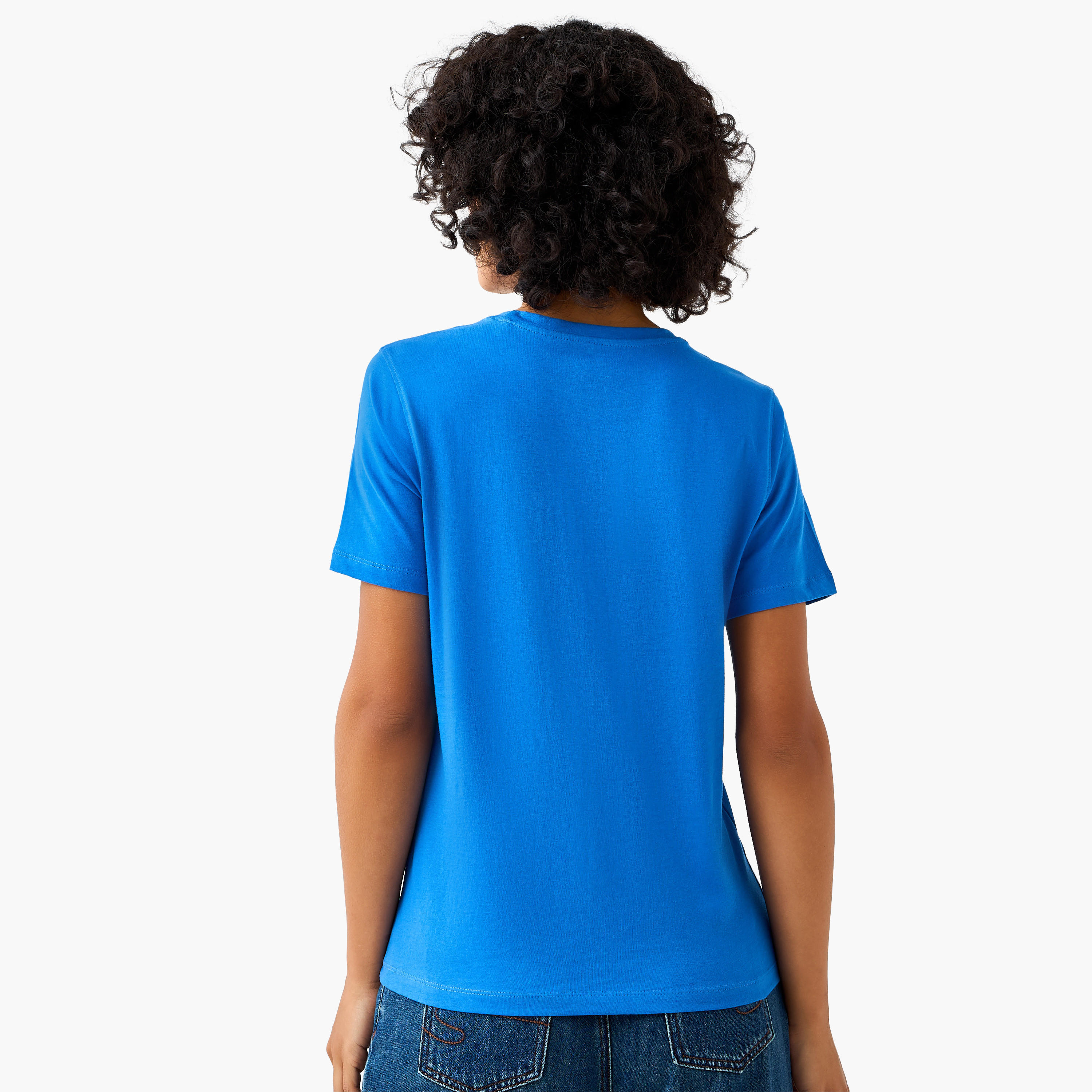 تيشيرت قطن بقصة عادية وطبعات-women-clothing-tshirts-image-3