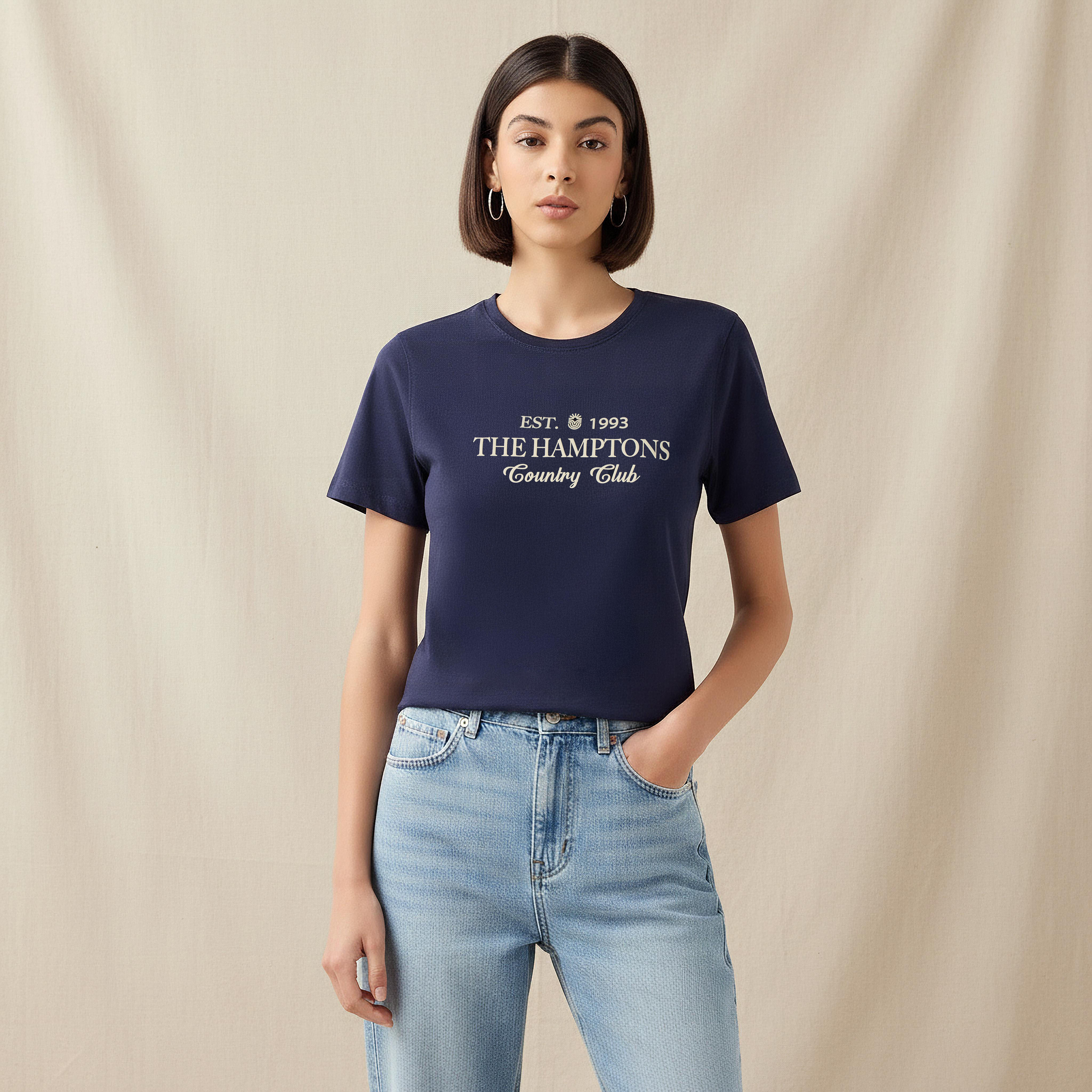 Regular Fit Cotton T-shirt with Varsity Print-women-clothing-tshirts-image-1