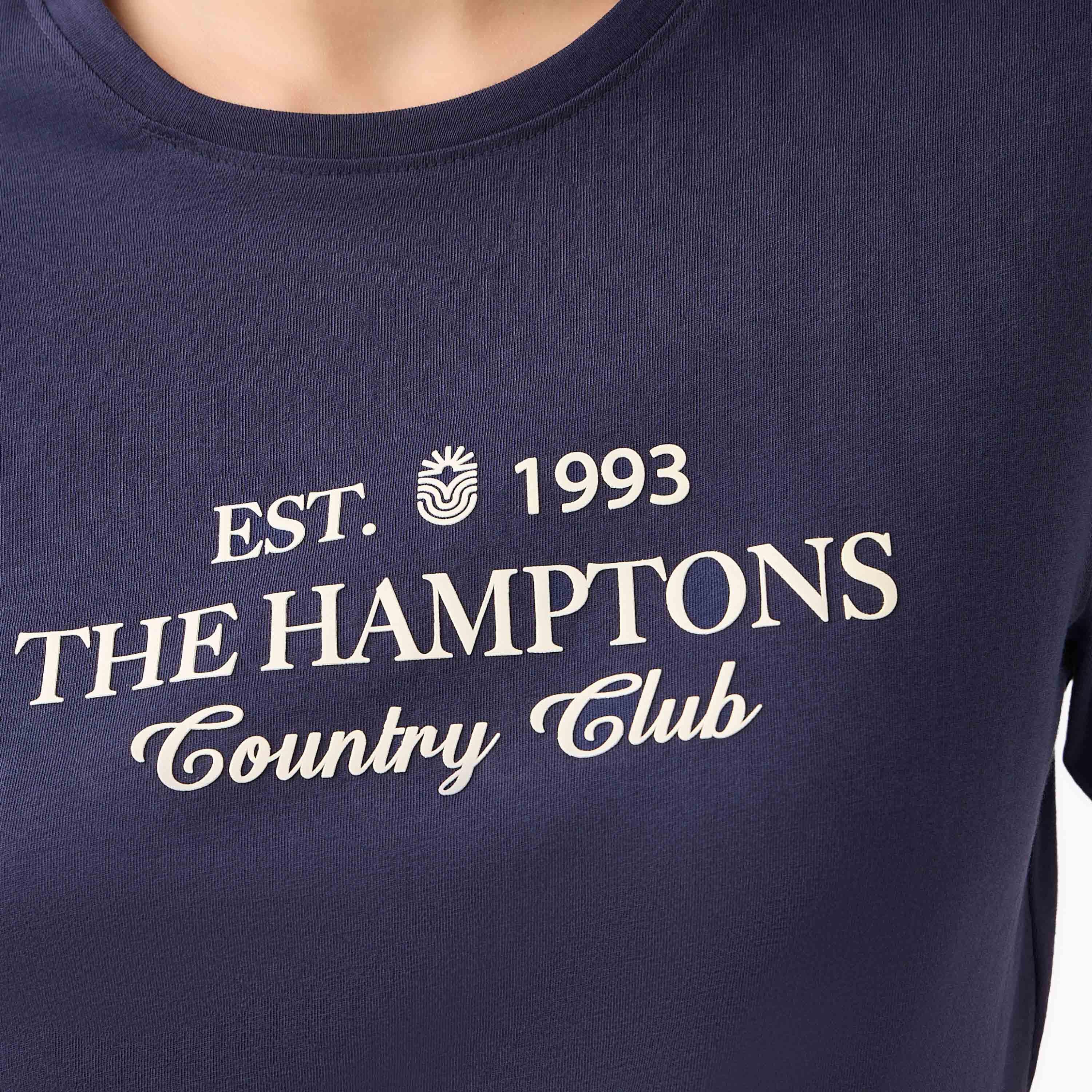 Regular Fit Cotton T-shirt with Varsity Print-women-clothing-tshirts-image-4