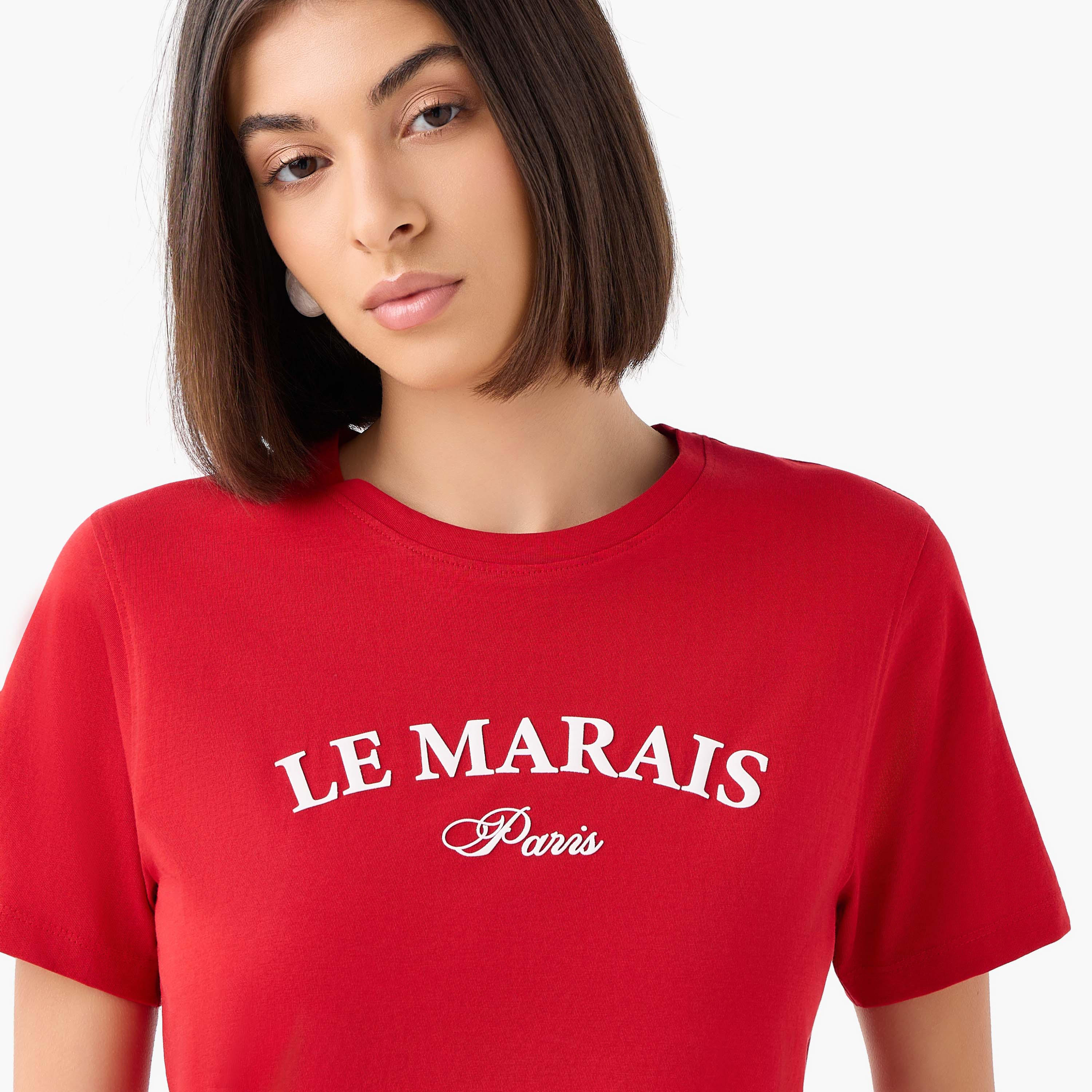 Regular Fit Cotton T-shirt with Typographic Print-PROMO_SP_KW_2FOR3_020226-image-5