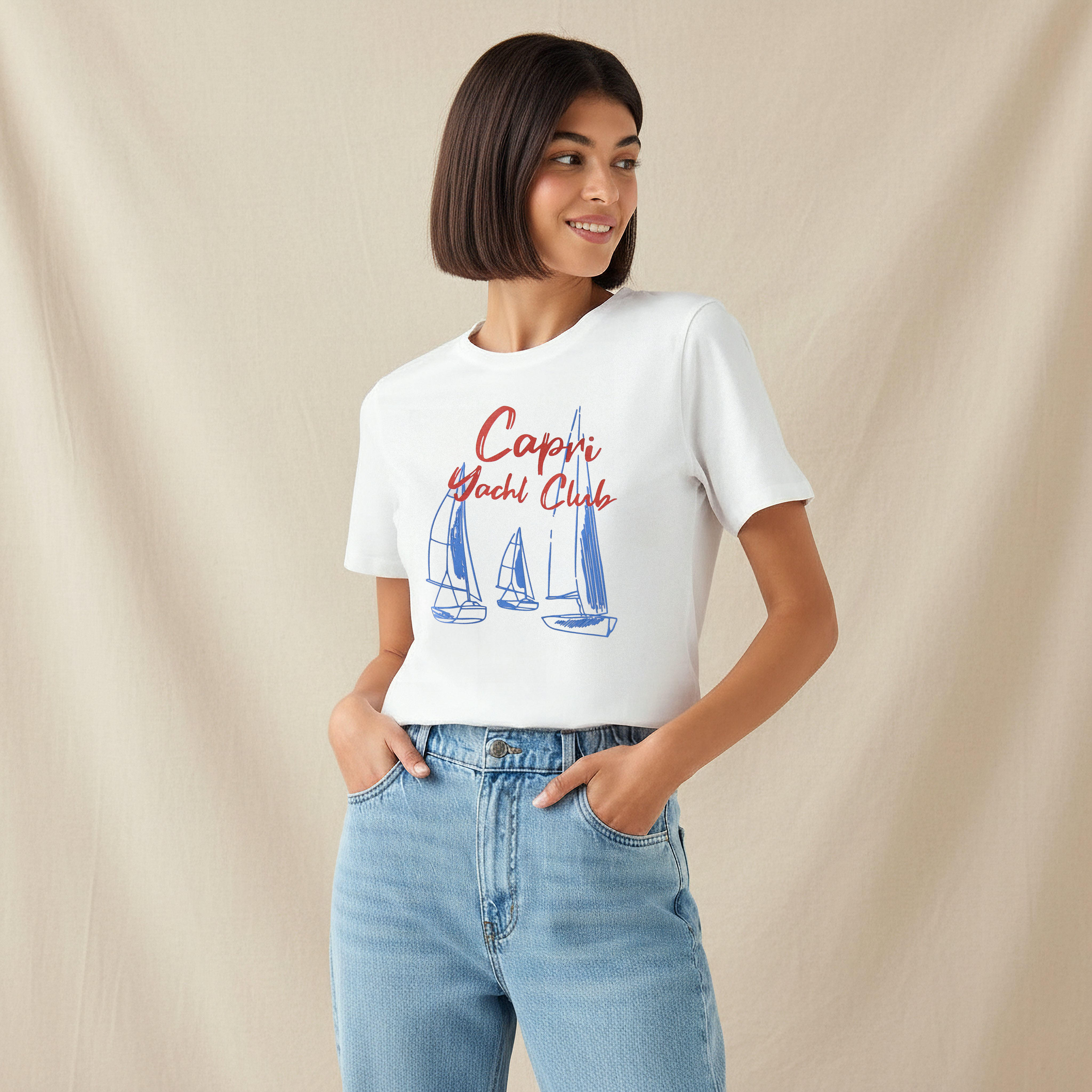 تيشيرت قطن بقصة عادية بطبعات جرافيك-women-clothing-tshirts-image-6