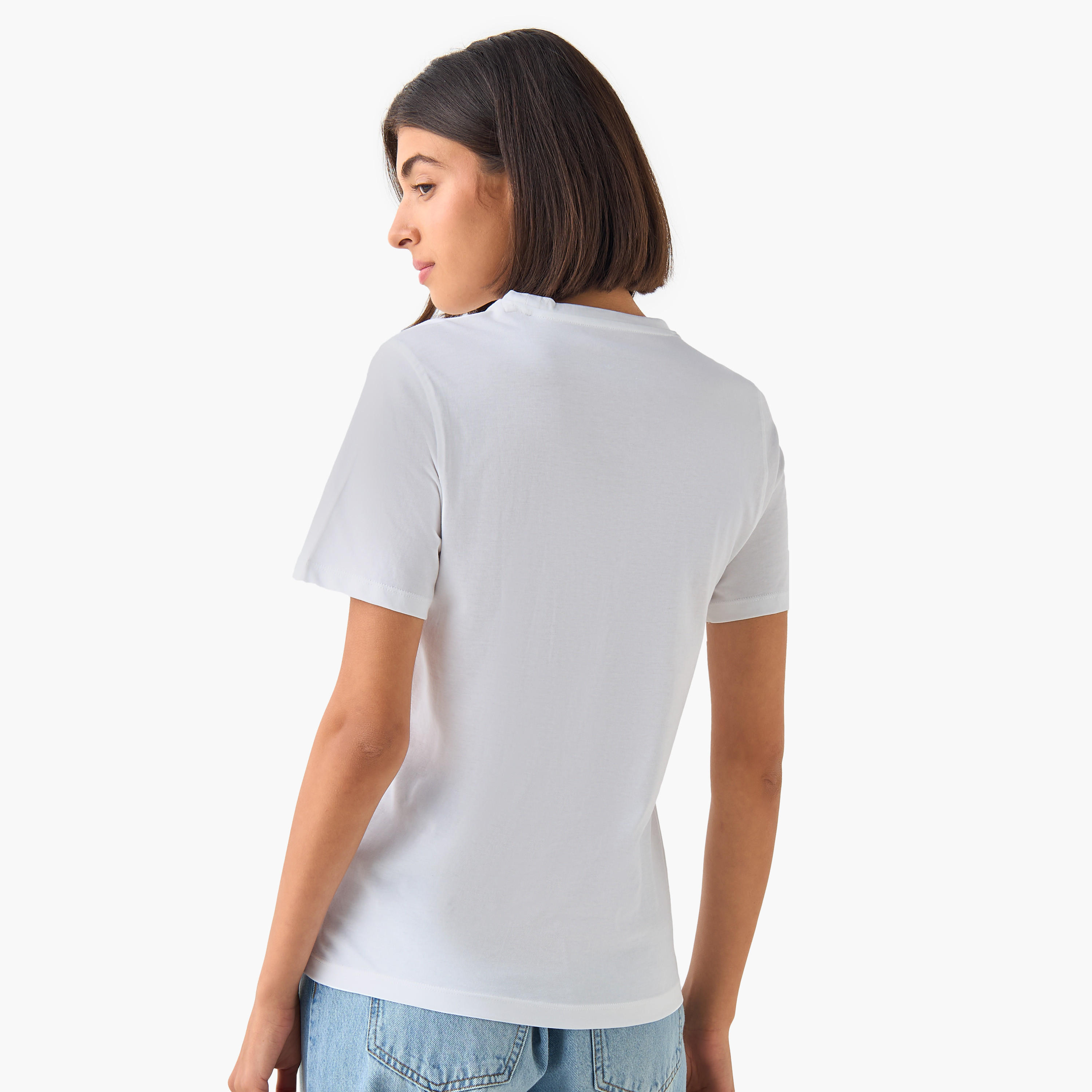 تيشيرت قطن بقصة عادية بطبعات جرافيك-women-clothing-tshirts-image-3