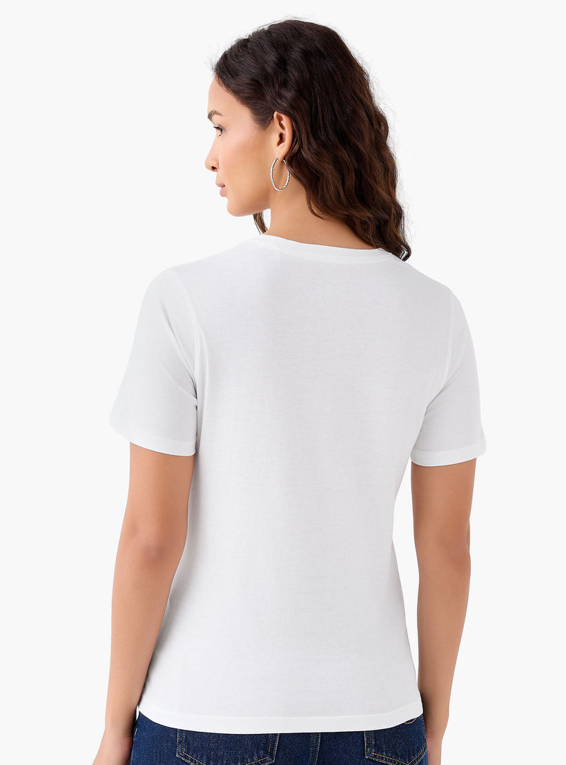 Regular Fit Cotton T-shirt with Graphic Print-women-clothing-tshirts-image-4