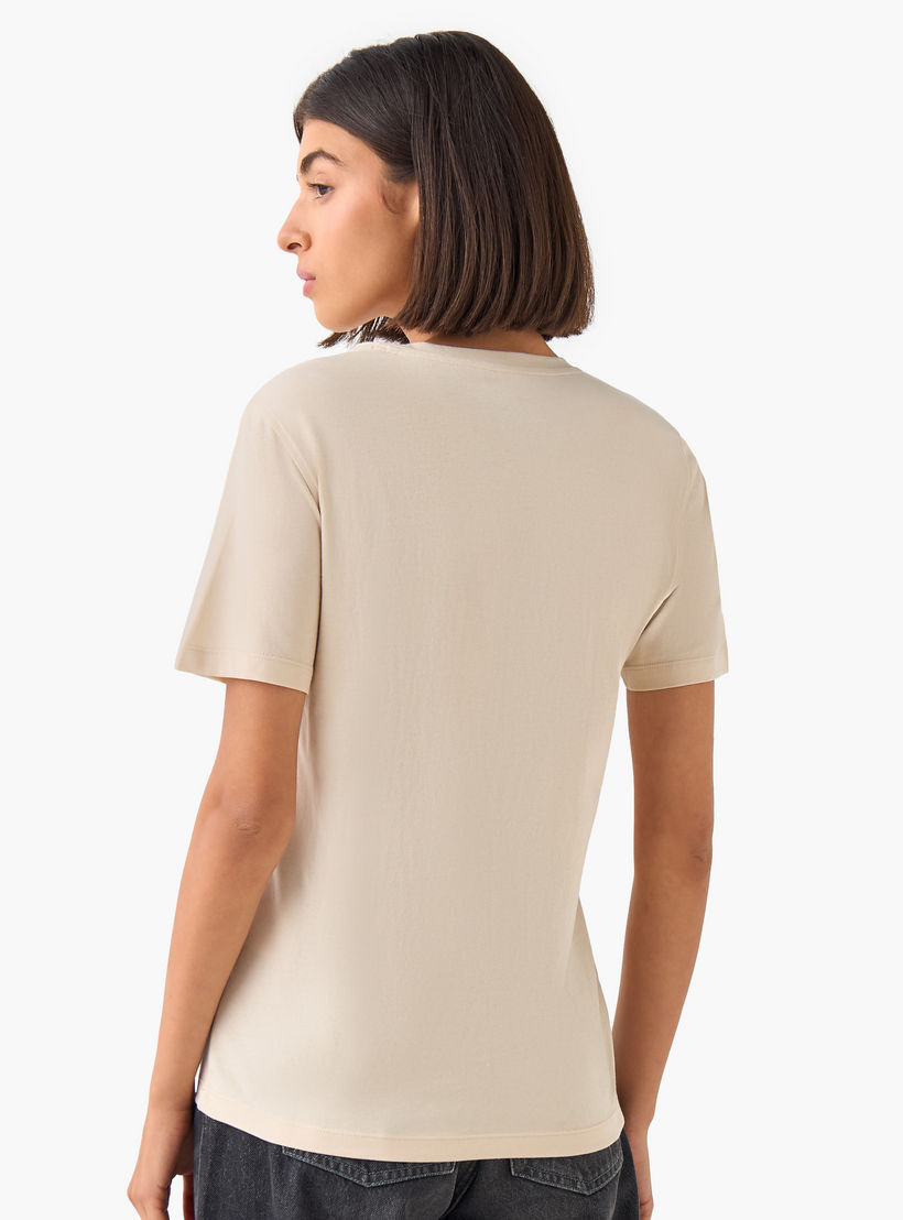 Regular Fit Cotton T-shirt with Heart Print-women-clothing-tshirts-image-4
