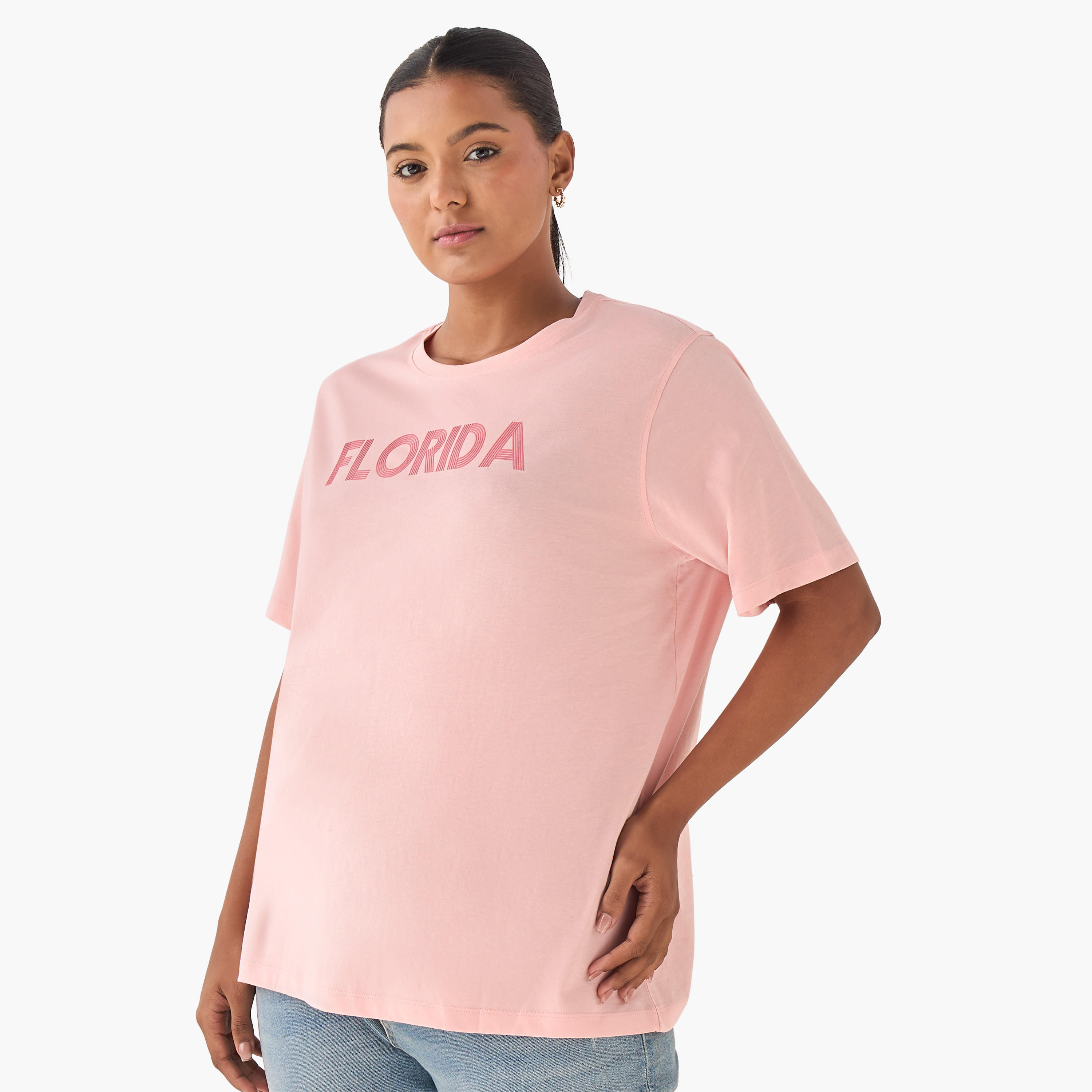 Regular Fit Cotton T-shirt with Typographic Print-PROMO_SP_KW_2FOR3_020226-image-2
