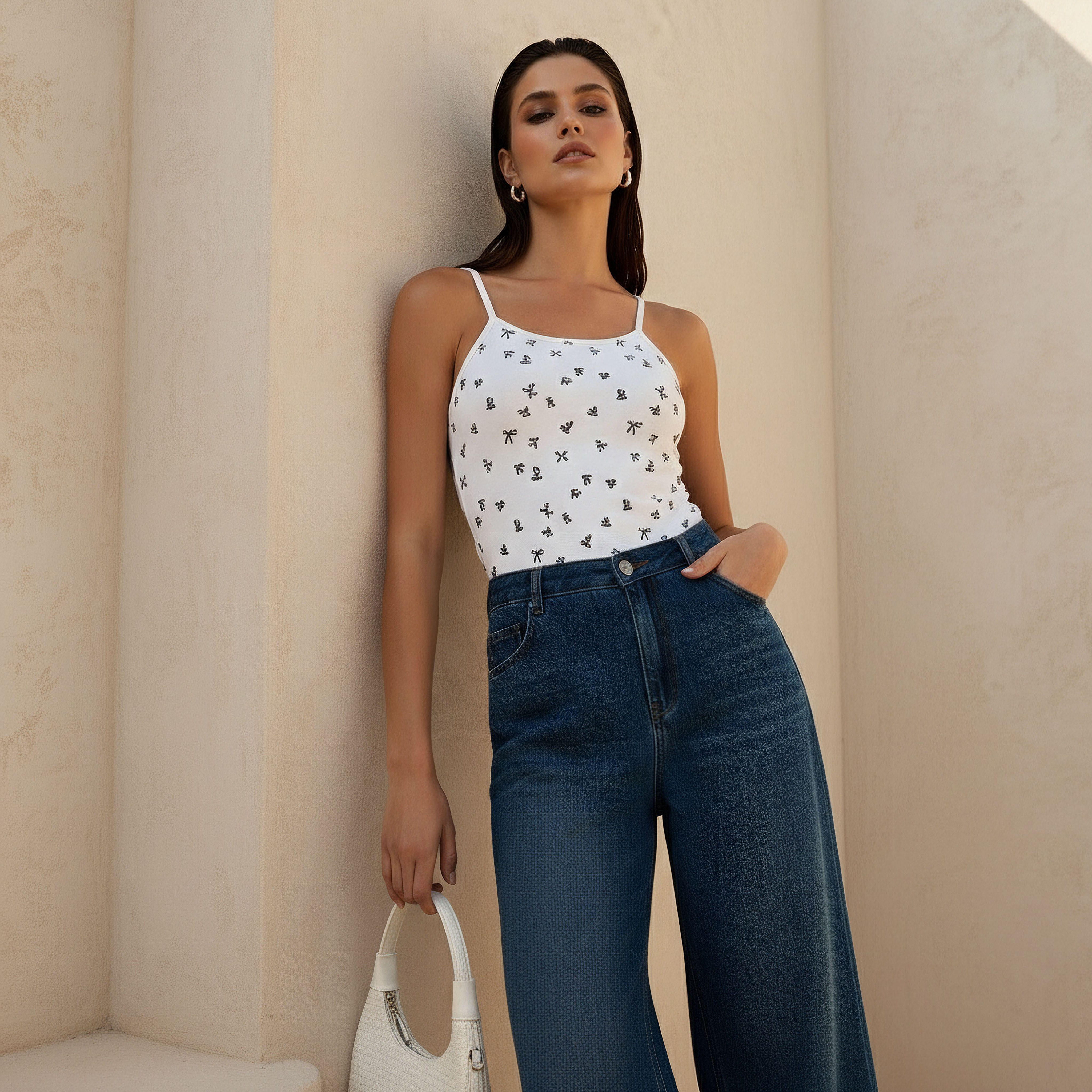 بلوزة تانك بحمالات رفيعة-women-clothing-tshirts-image-2