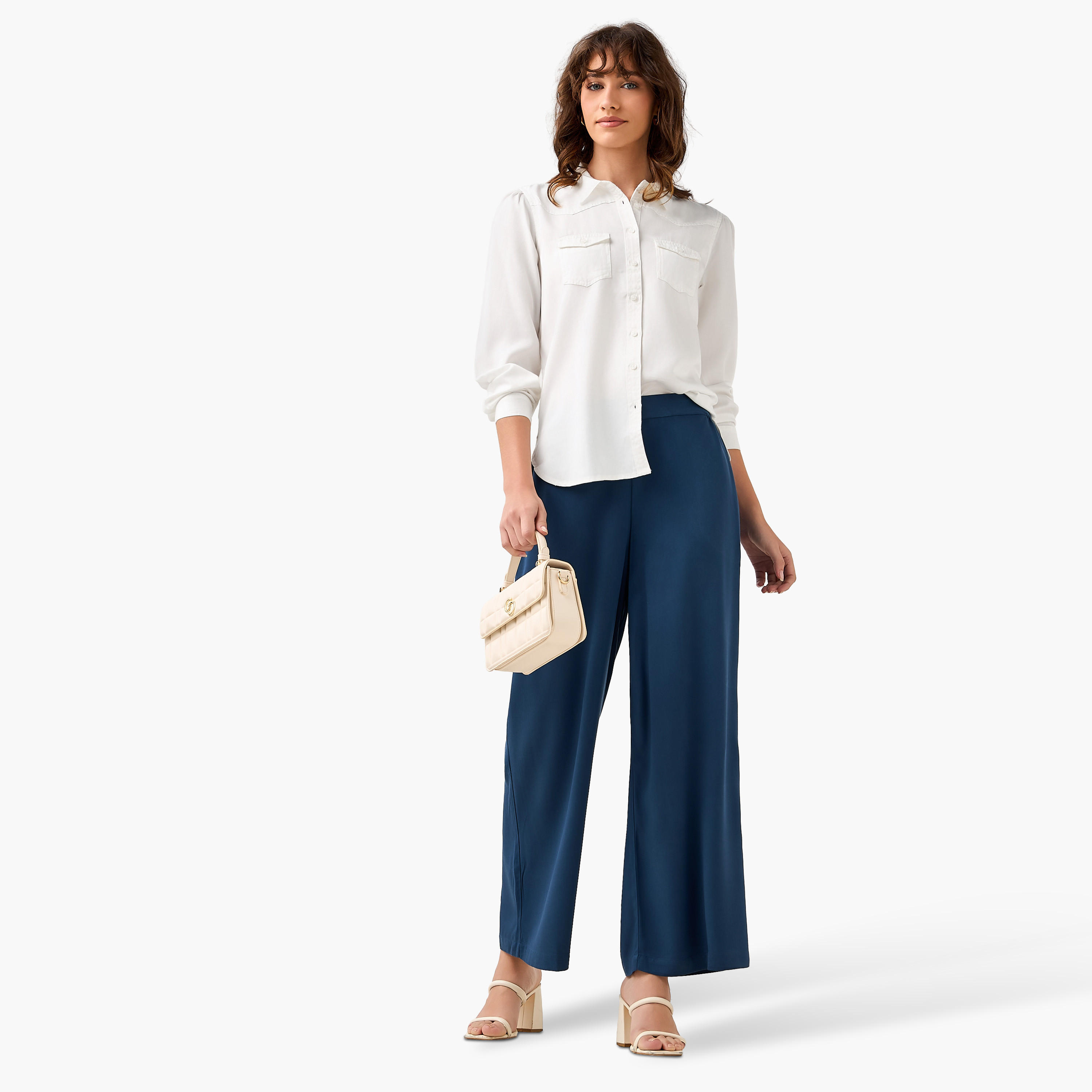 بنطلون بالازو رايون بخصر مرن وقصة مريحة-women-clothing-bottoms-trousers-image-2