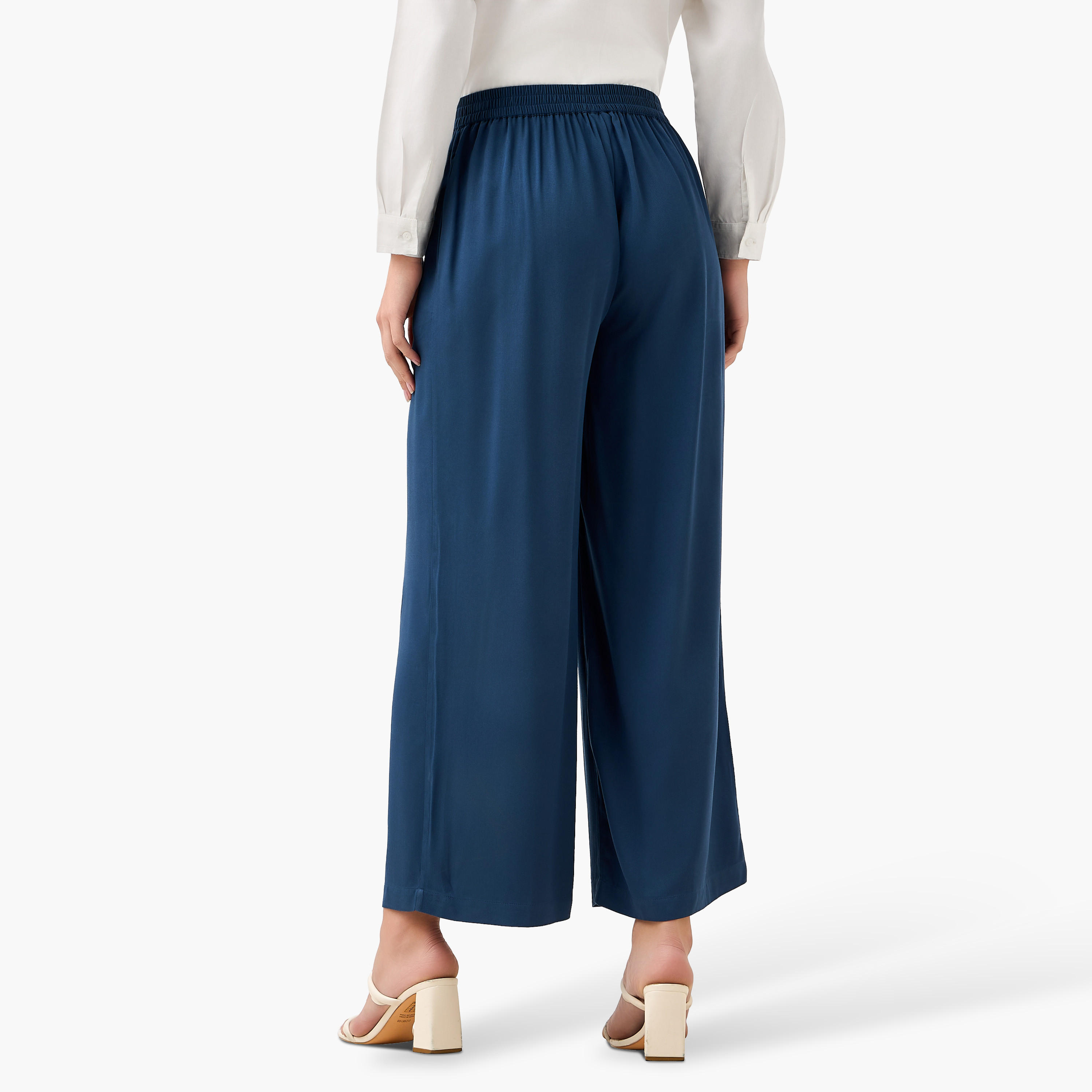 بنطلون بالازو رايون بخصر مرن وقصة مريحة-women-clothing-bottoms-trousers-image-3