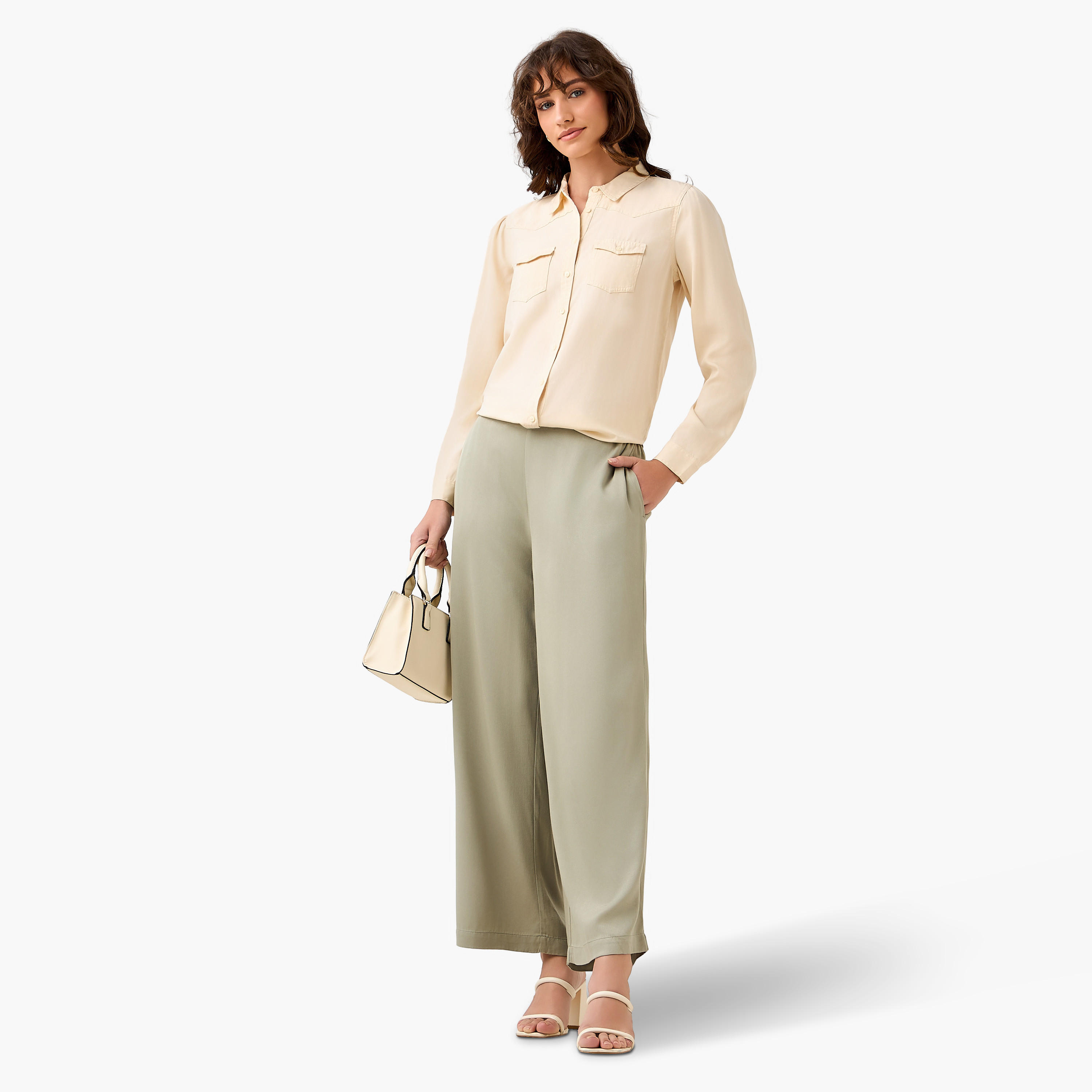 بنطلون بالازو رايون بخصر مرن وقصة مريحة-women-clothing-bottoms-trousers-image-2
