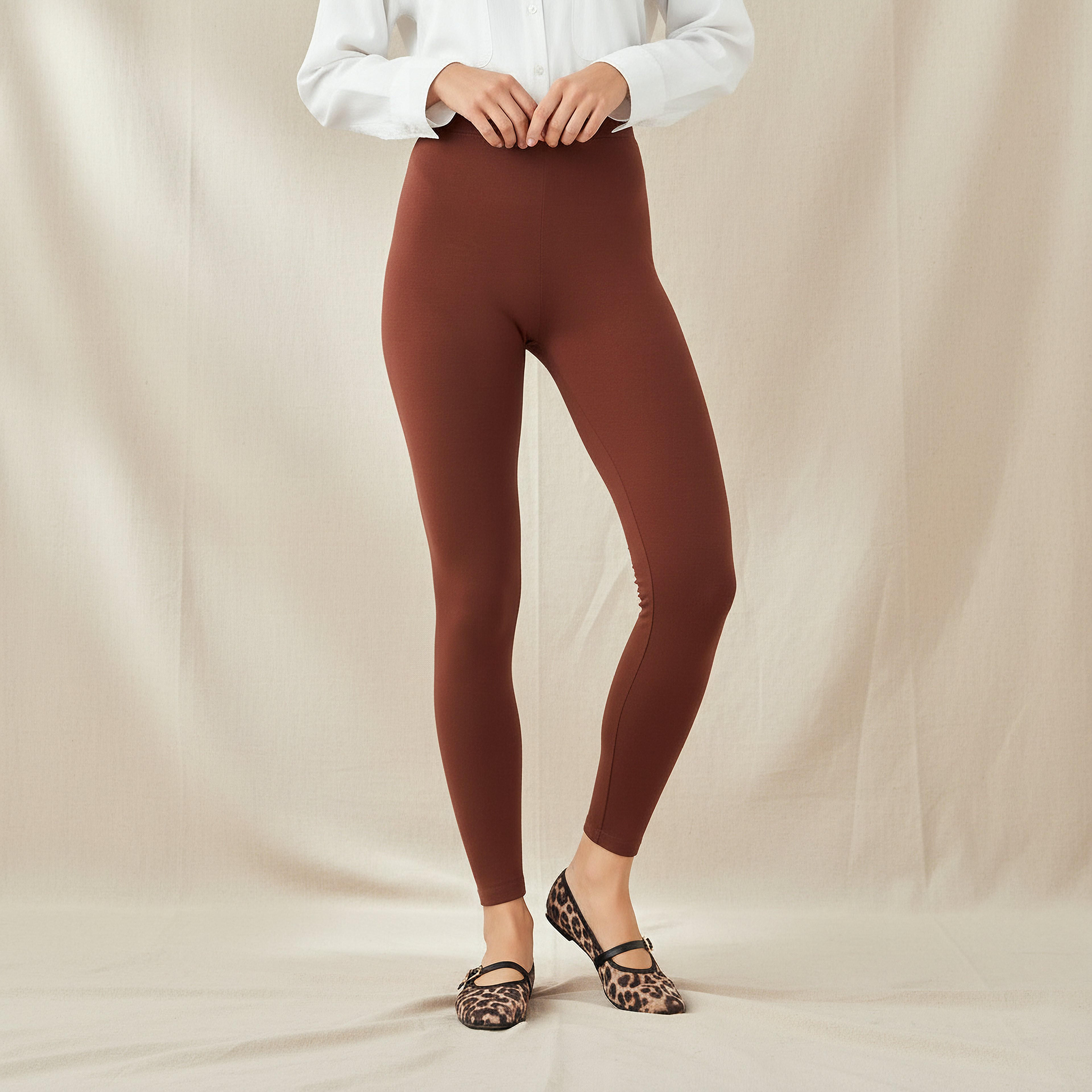 High-Rise Leggings with Stretchable Waist-women-clothing-bottoms-leggings-image-1