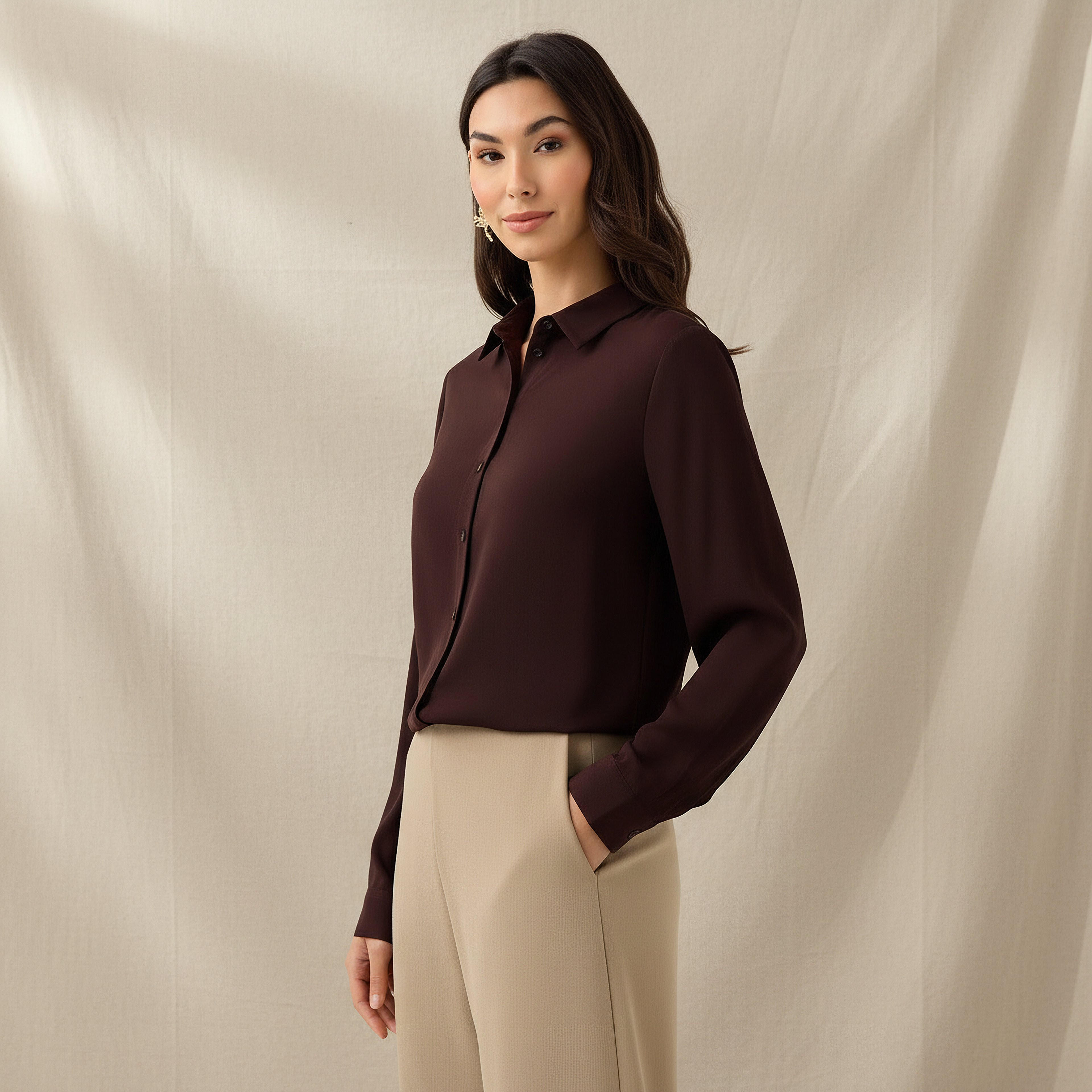 قميص فيسكوز بقصة عادية وياقة-women-clothing-shirtsandblouses-shirts-image-5