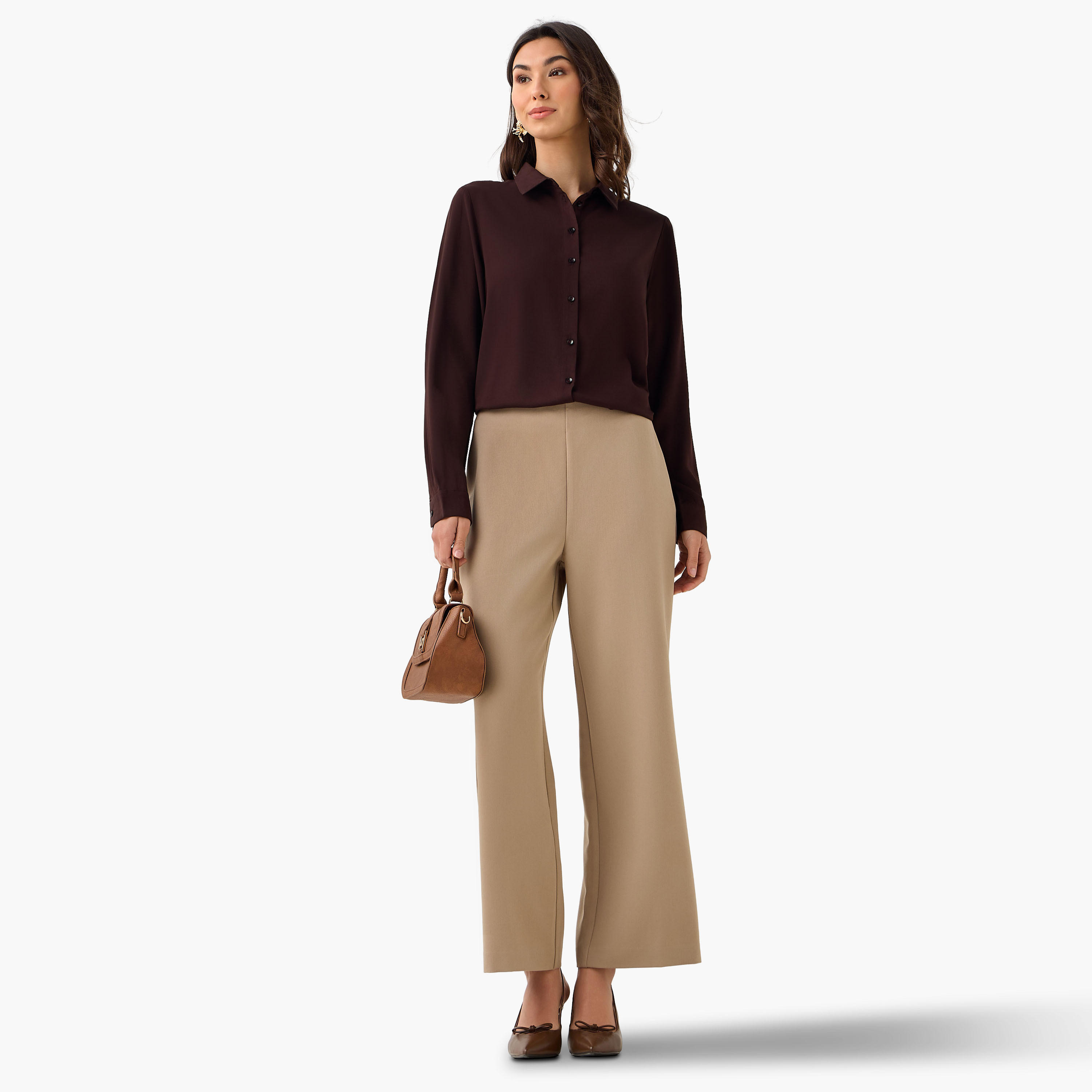 قميص فيسكوز بقصة عادية وياقة-women-clothing-shirtsandblouses-shirts-image-2