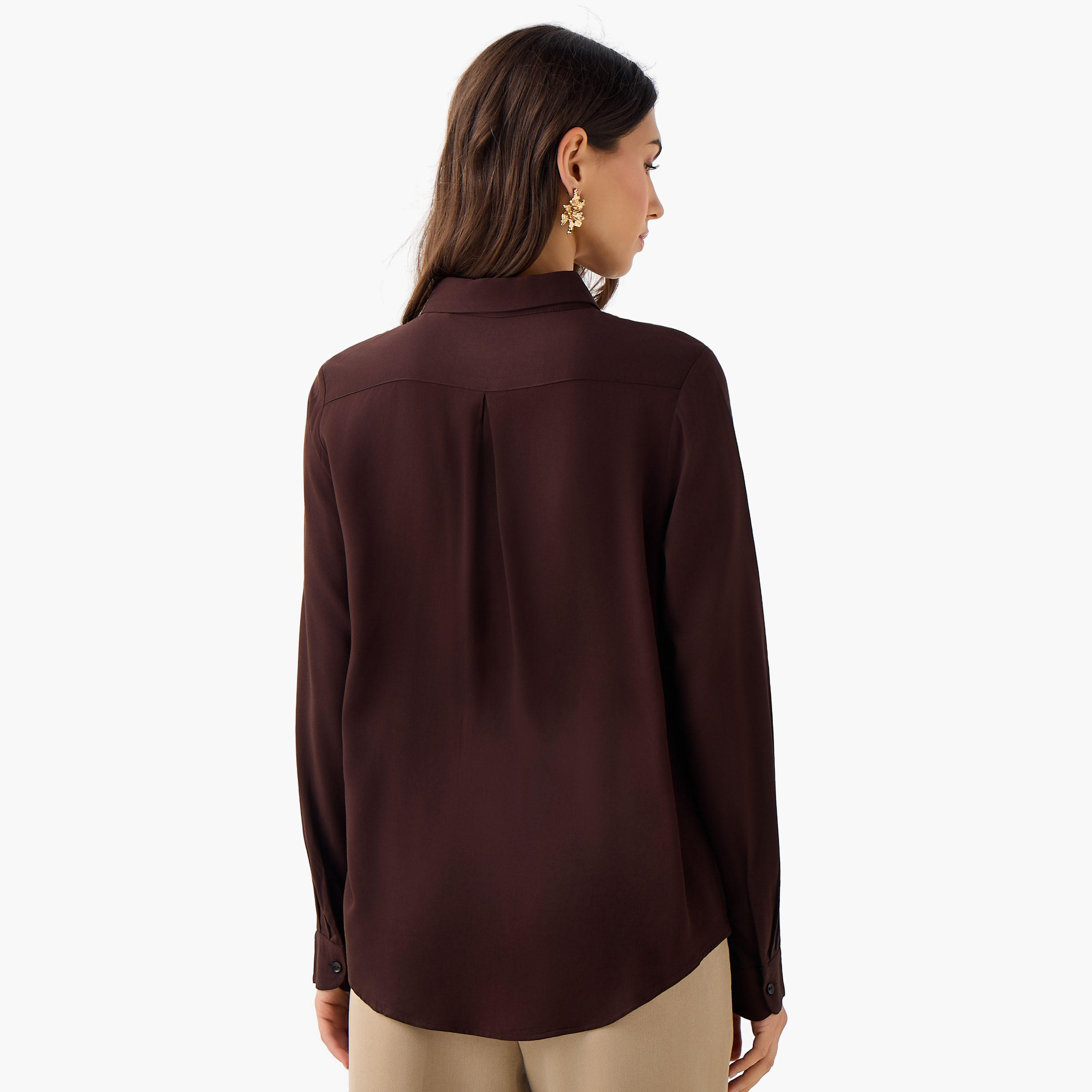قميص فيسكوز بقصة عادية وياقة-women-clothing-shirtsandblouses-shirts-image-3