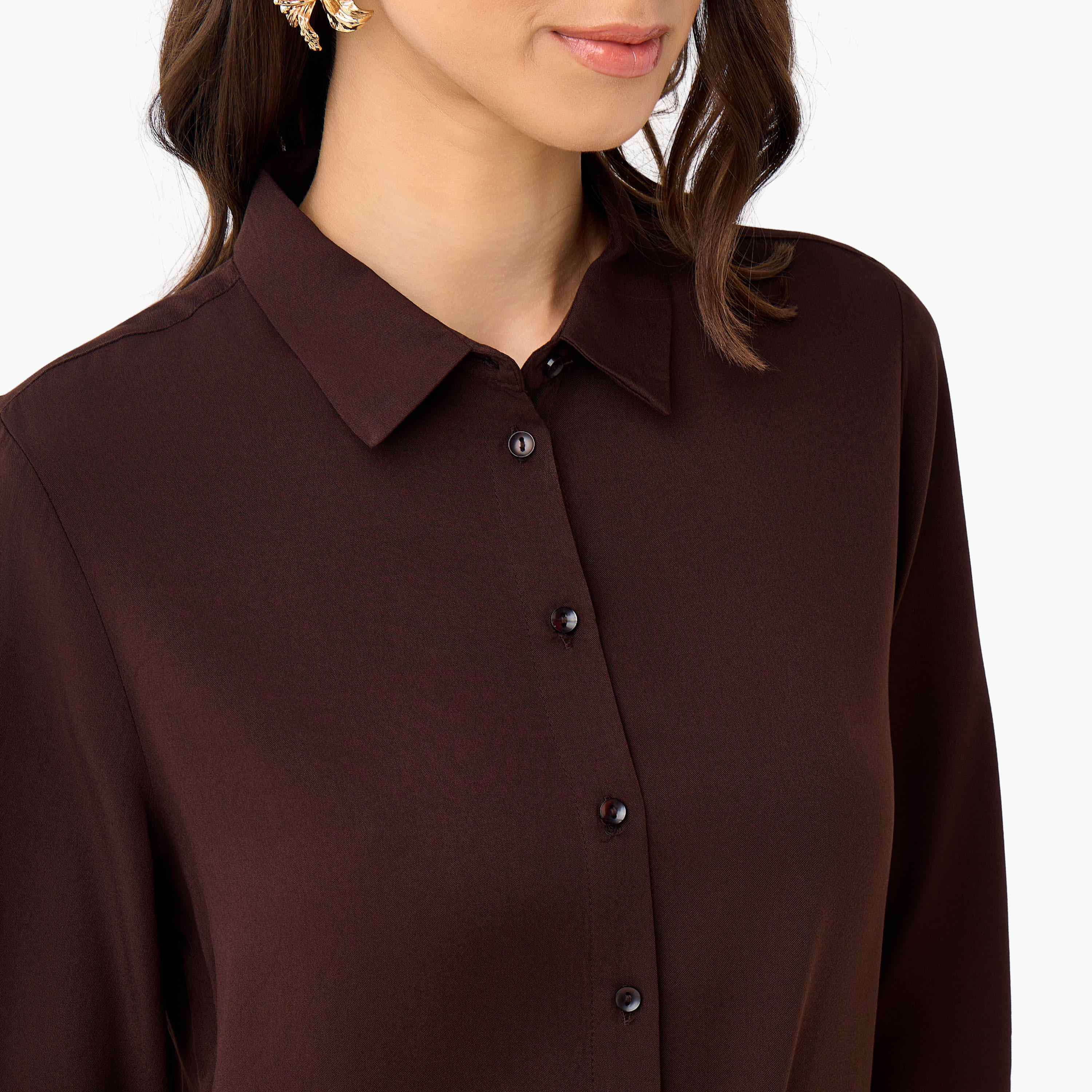 قميص فيسكوز بقصة عادية وياقة-women-clothing-shirtsandblouses-shirts-image-4