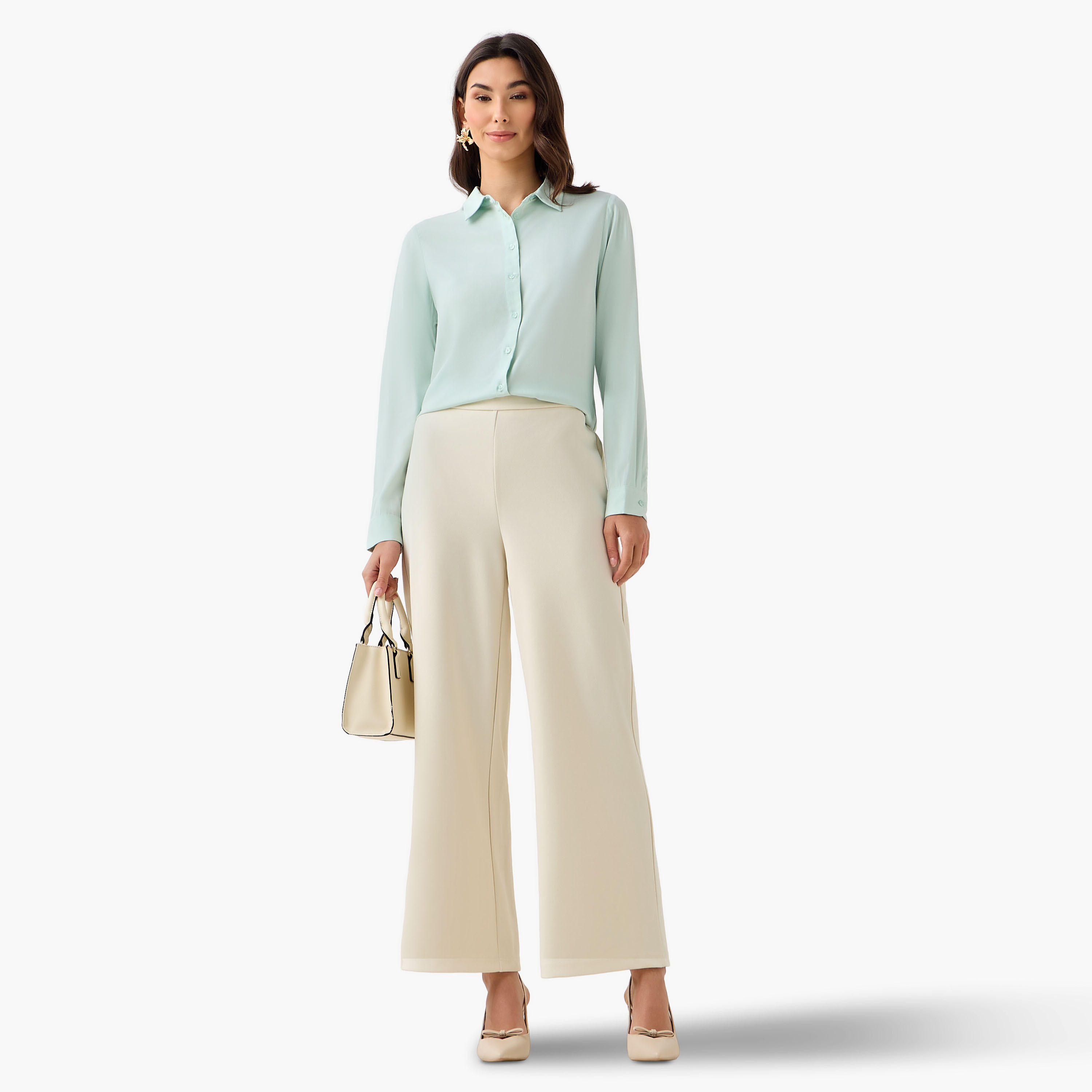 Regular Fit Viscose Shirt with Collar-women-clothing-shirtsandblouses-shirts-image-2