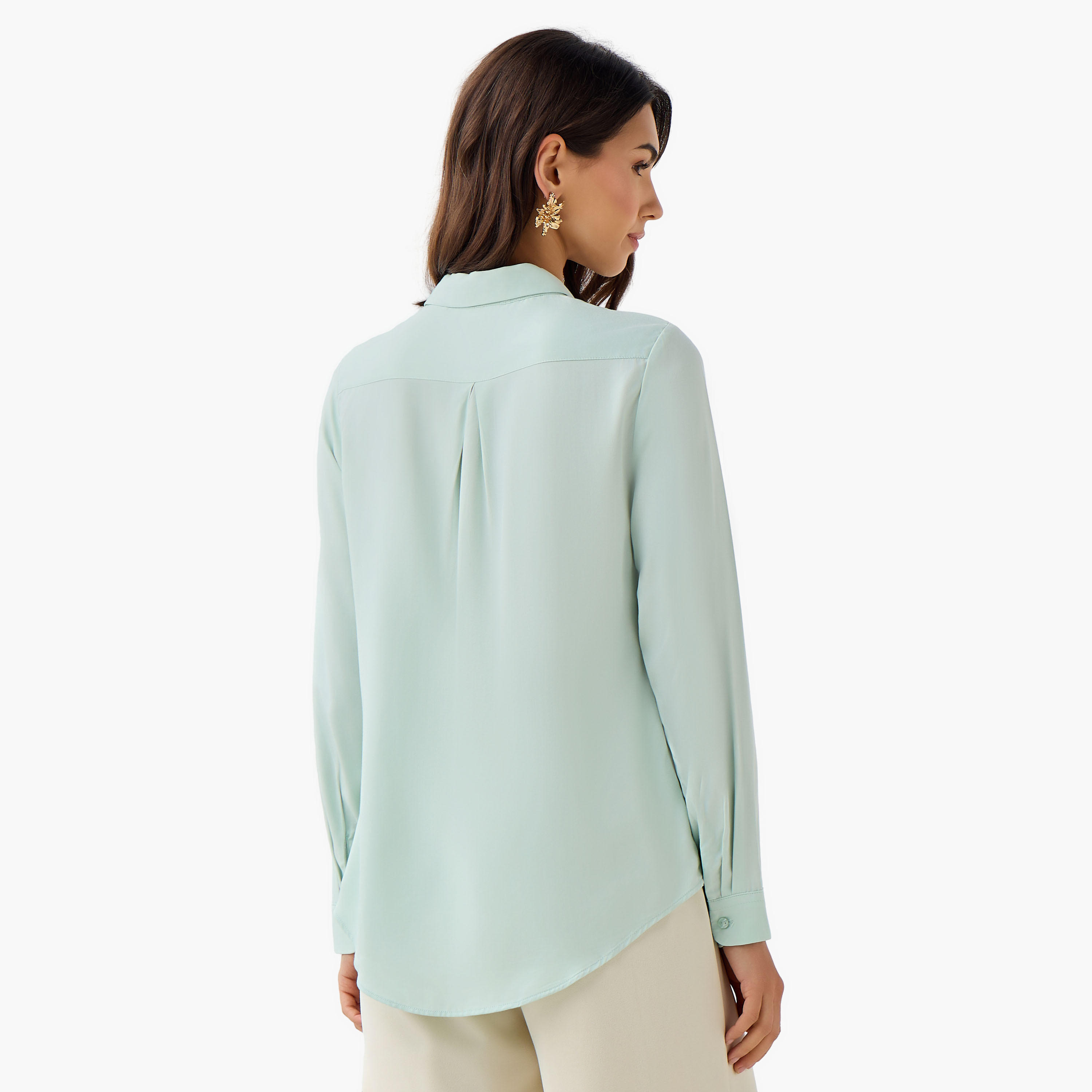 Regular Fit Viscose Shirt with Collar-women-clothing-shirtsandblouses-shirts-image-3