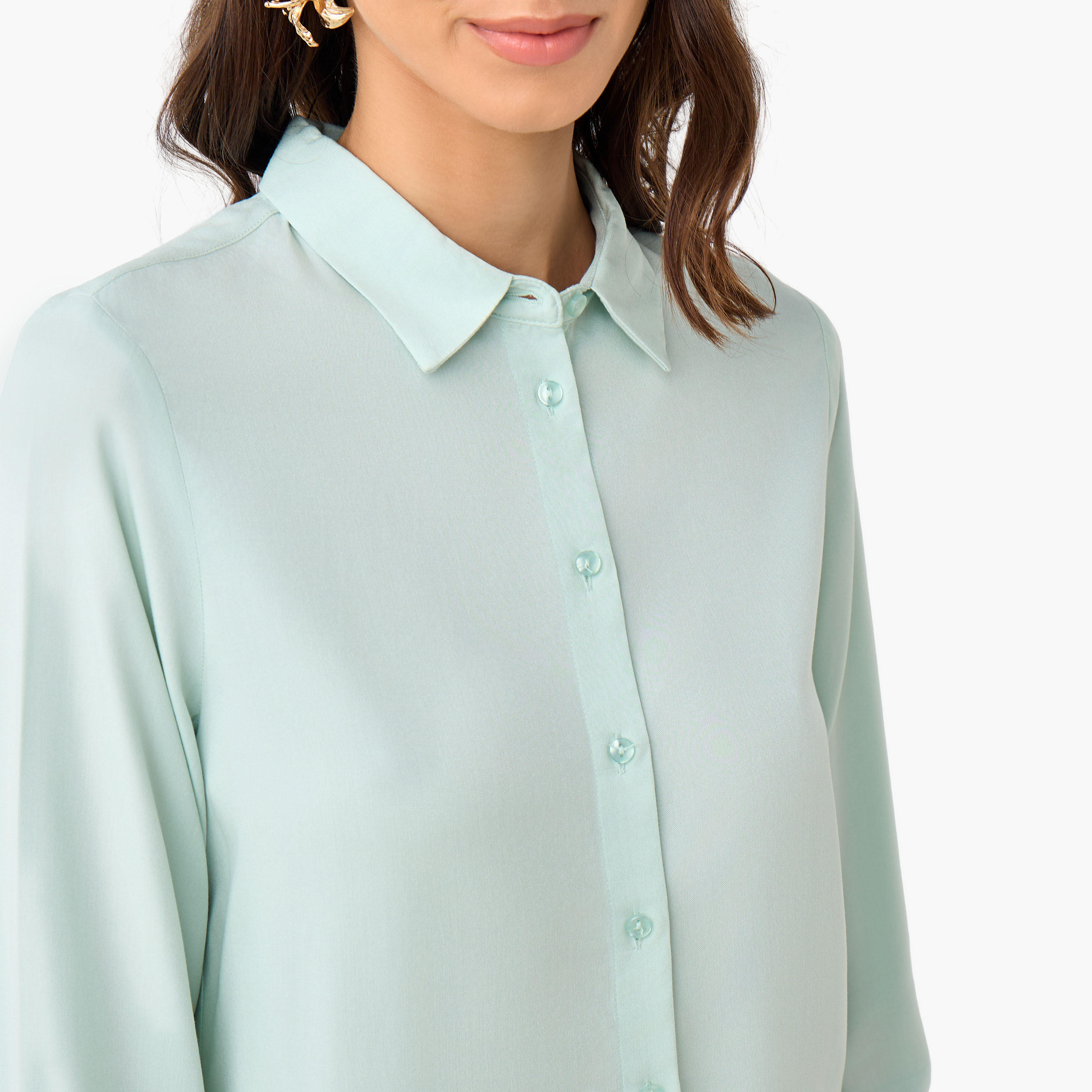 Regular Fit Viscose Shirt with Collar-women-clothing-shirtsandblouses-shirts-image-4