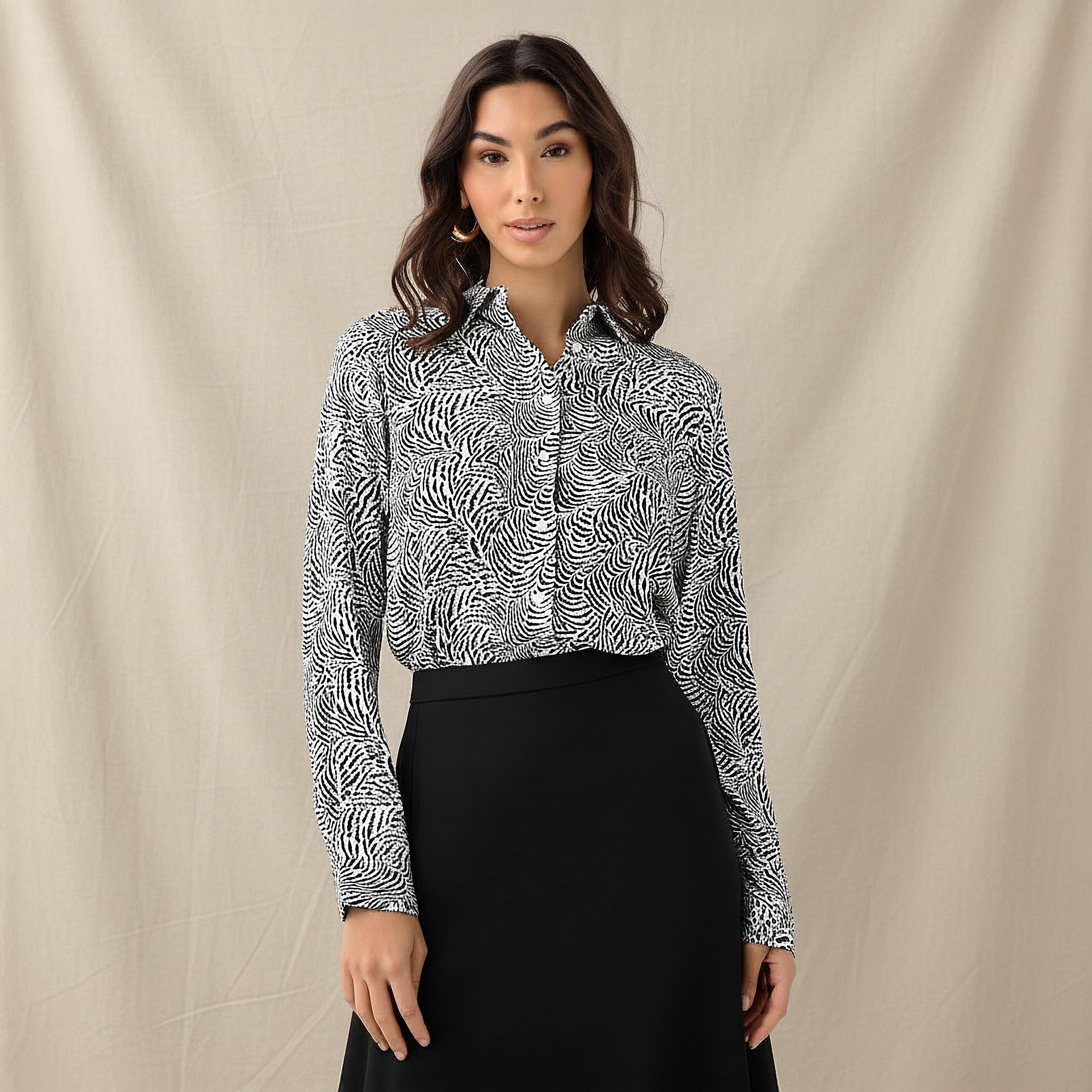 قميص فيسكوز بقصة عادية وطبعات-women-clothing-shirtsandblouses-shirts-image-1