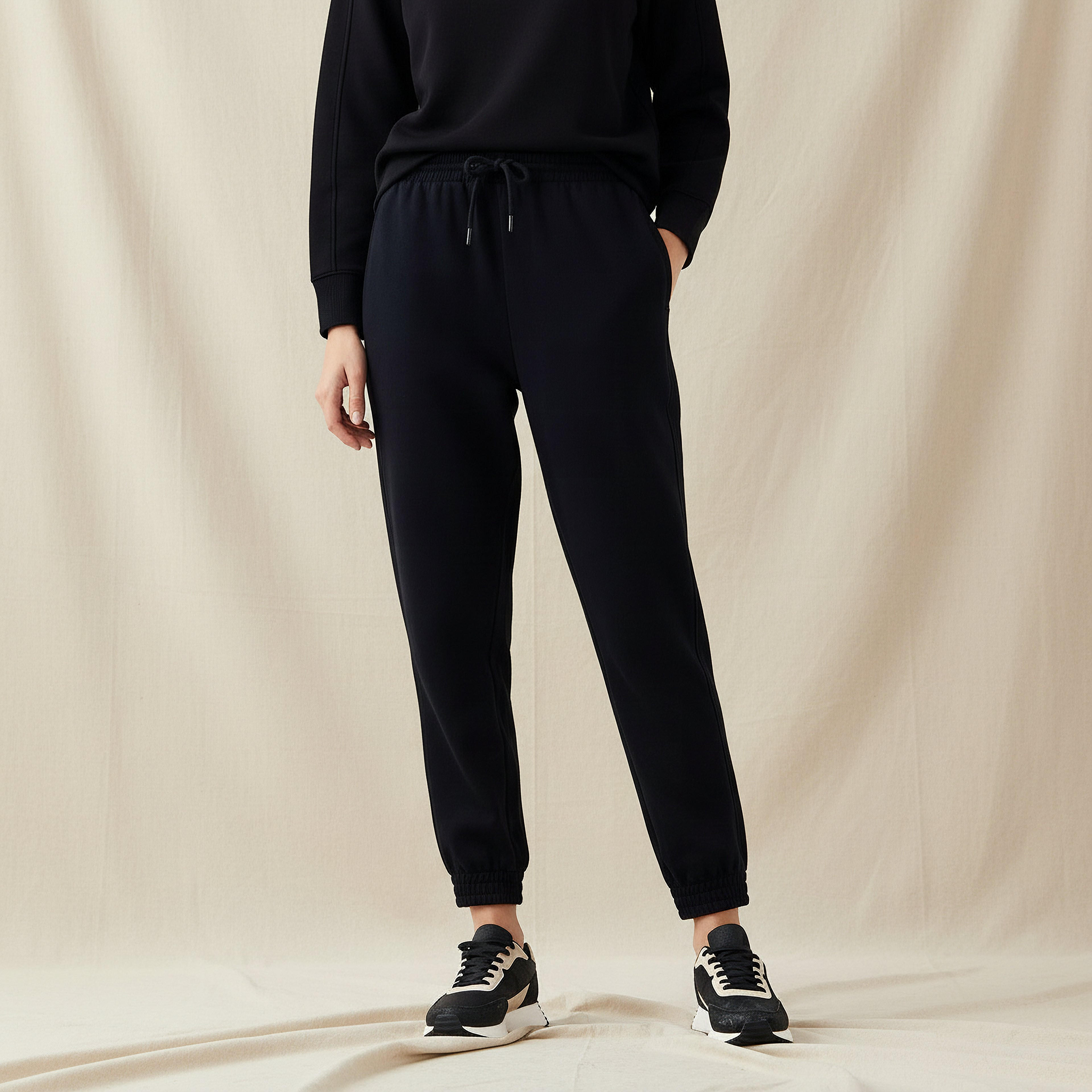 Regular Fit Flexi Waist Joggers Pockets-women-clothing-bottoms-joggers-image-1