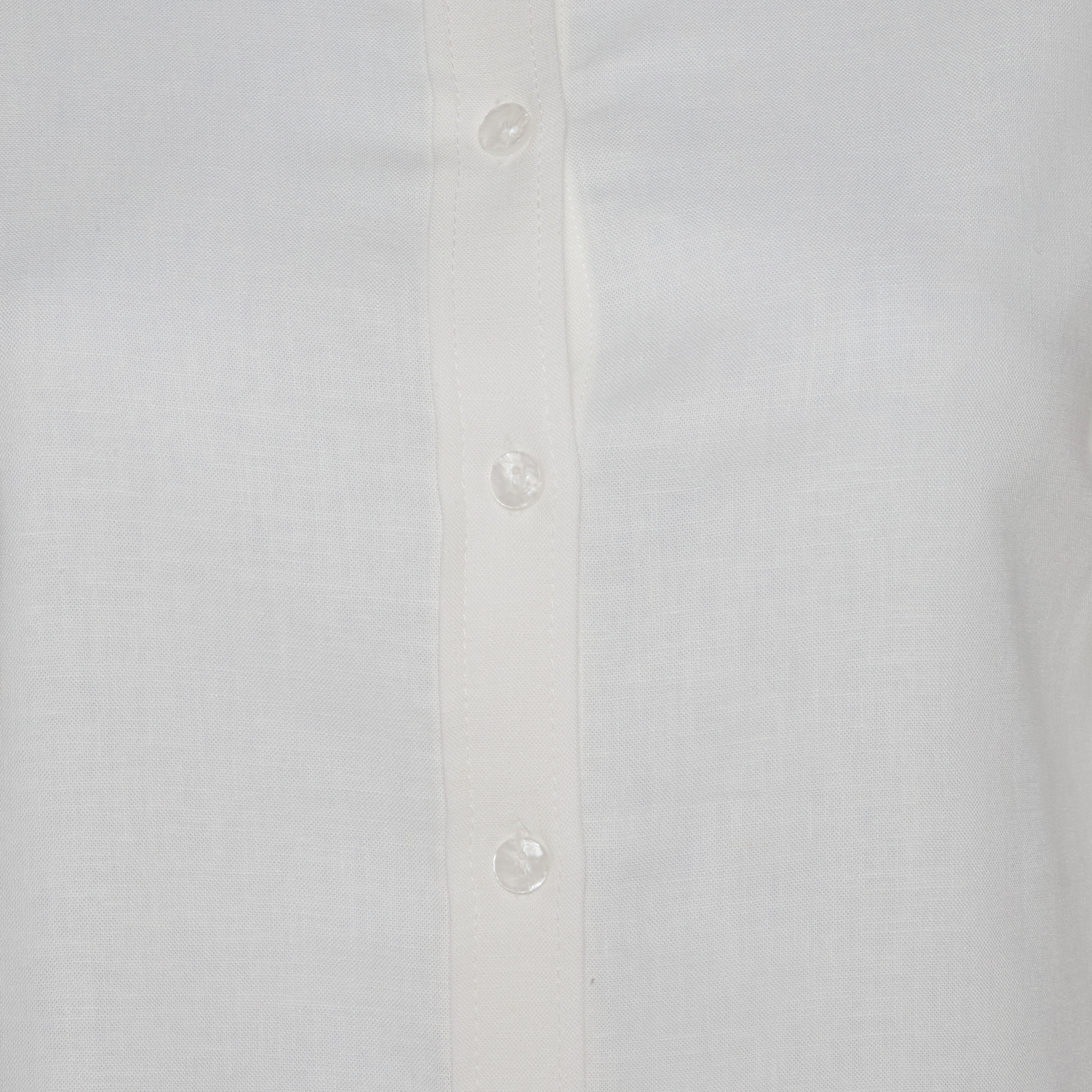 Linen Blend Shirt with Balloon Sleeves-women-clothing-shirtsandblouses-shirts-image-2