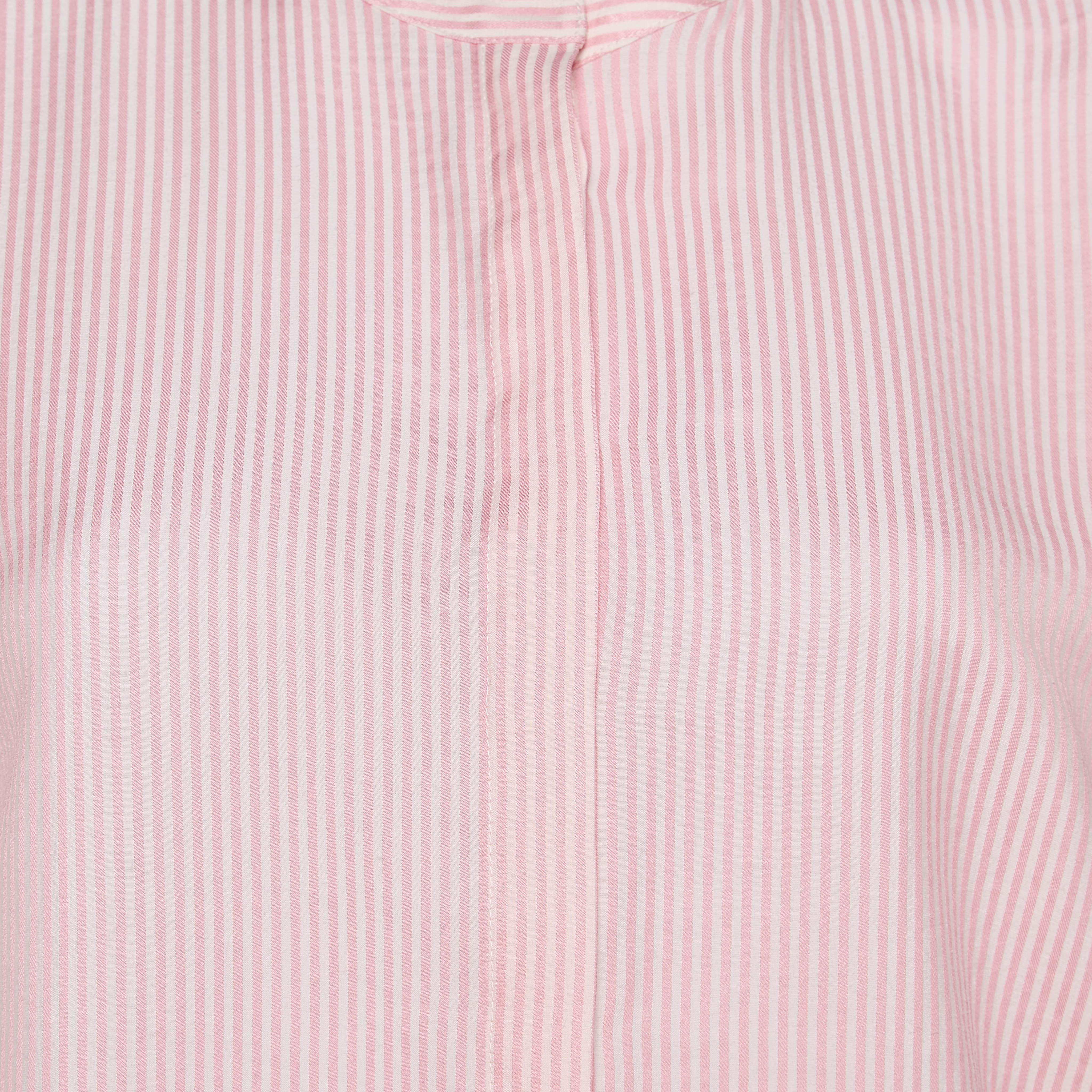 Mandarin Neck Shirt with Stripes-women-clothing-shirtsandblouses-shirts-image-2