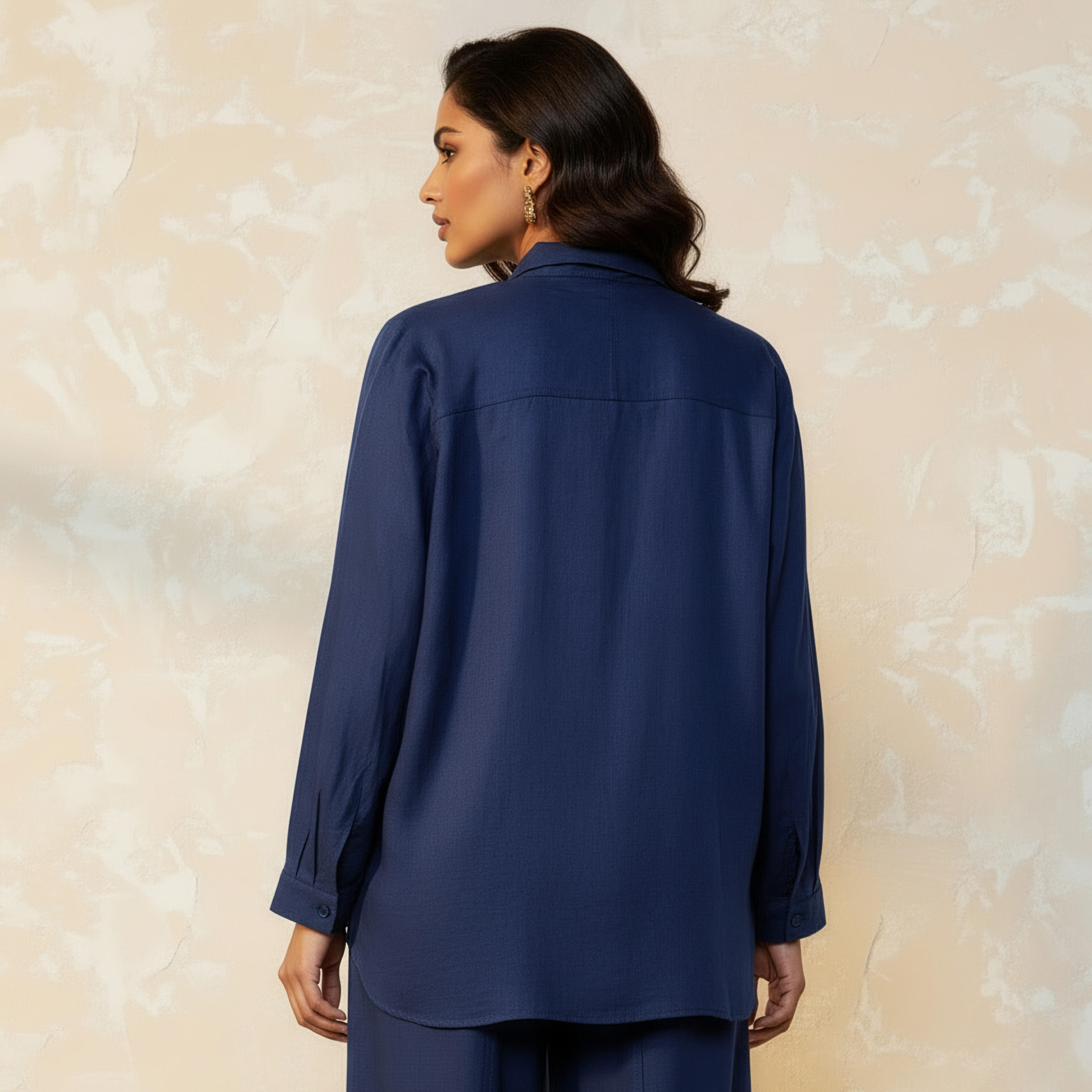 Oversized Linen Blend Shirt with Long Sleeves-women-clothing-shirtsandblouses-shirts-image-4