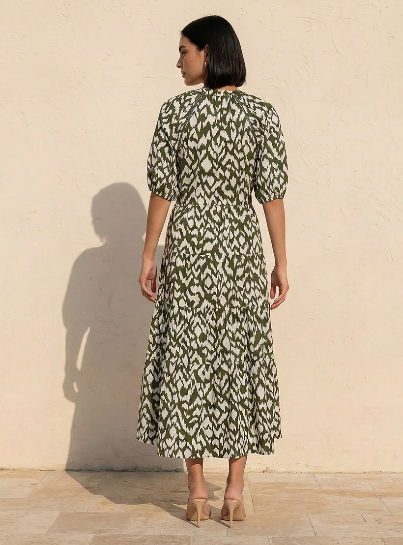 فستان قطن ماكسي متعدد الطبقات بتفاصيل دانتيل-women-clothing-dresses-image-3