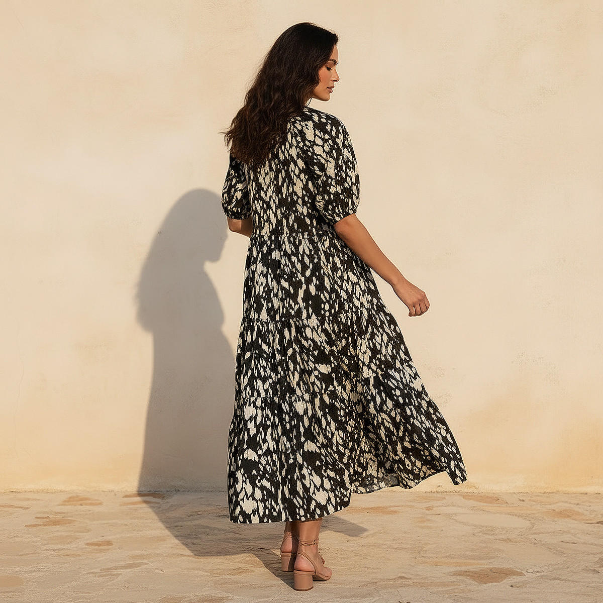 Tiered Maxi Cotton Dress with Lace Detail-women-clothing-dresses-image-4
